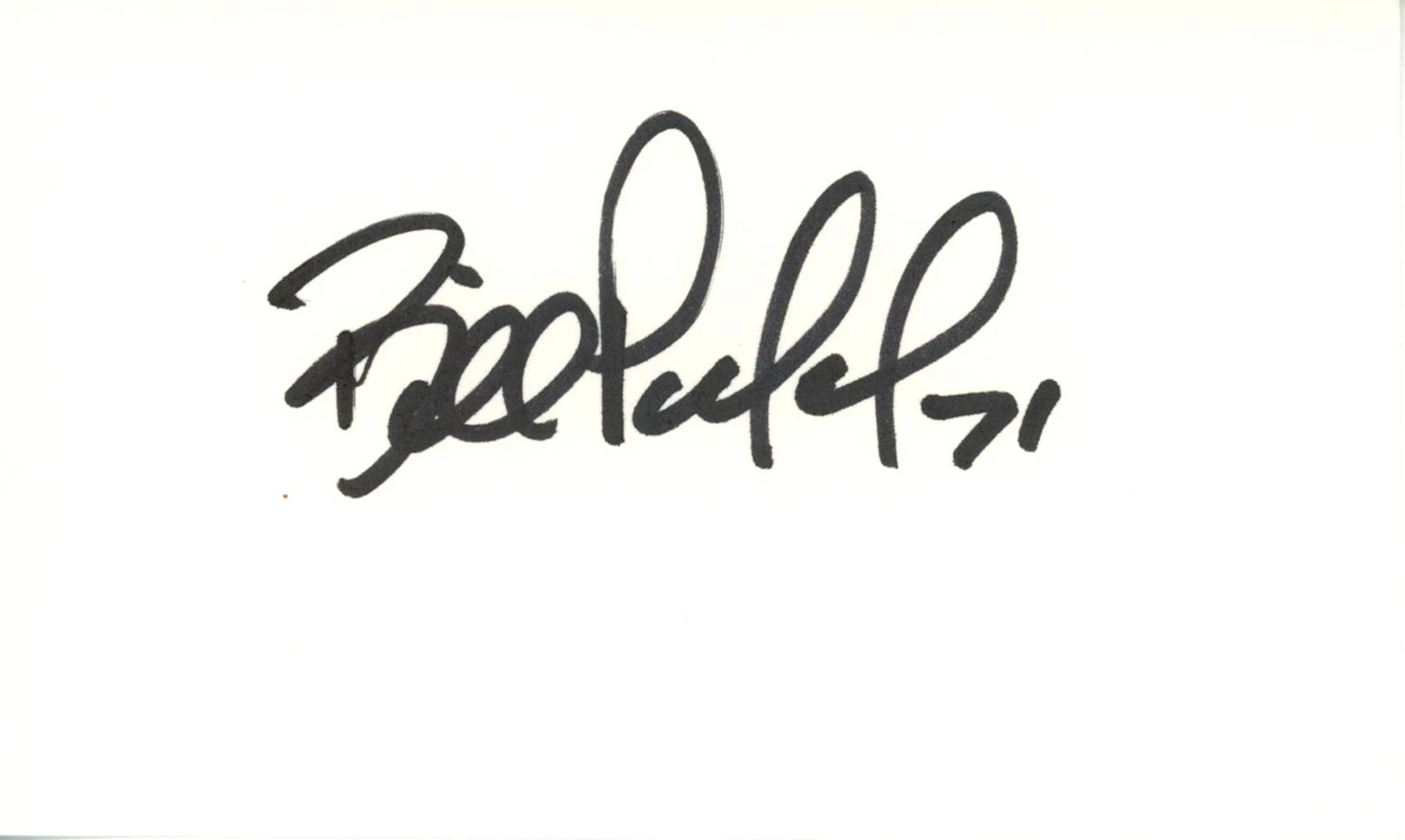 Bill Pickel Autographed/Signed Los Angeles Raiders Index Card BAS 45362