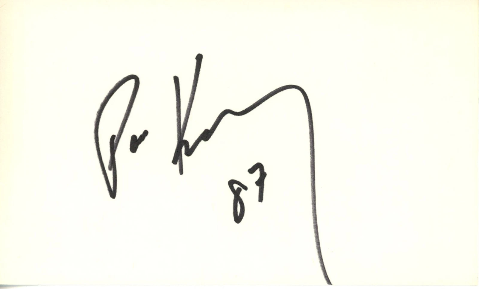 Pat Kelly Autographed/Signed Denver Broncos Index Card Beckett 45368