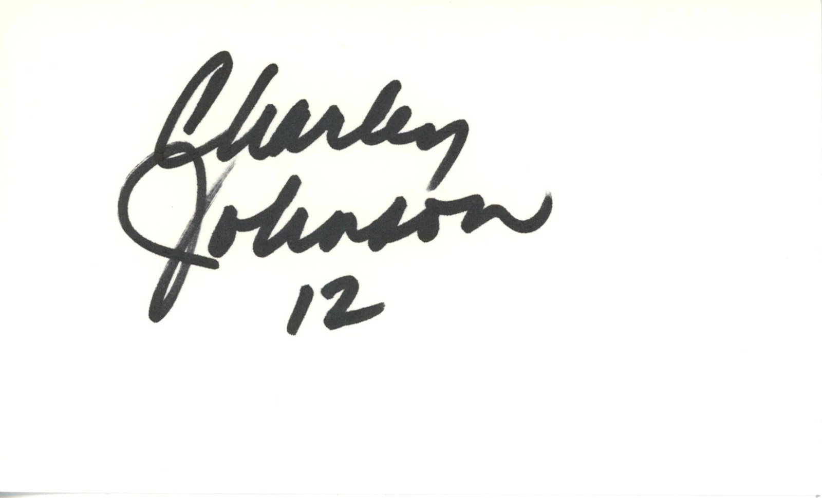 Charley Johnson Autographed St Louis Cardinals Index Card Beckett 45382