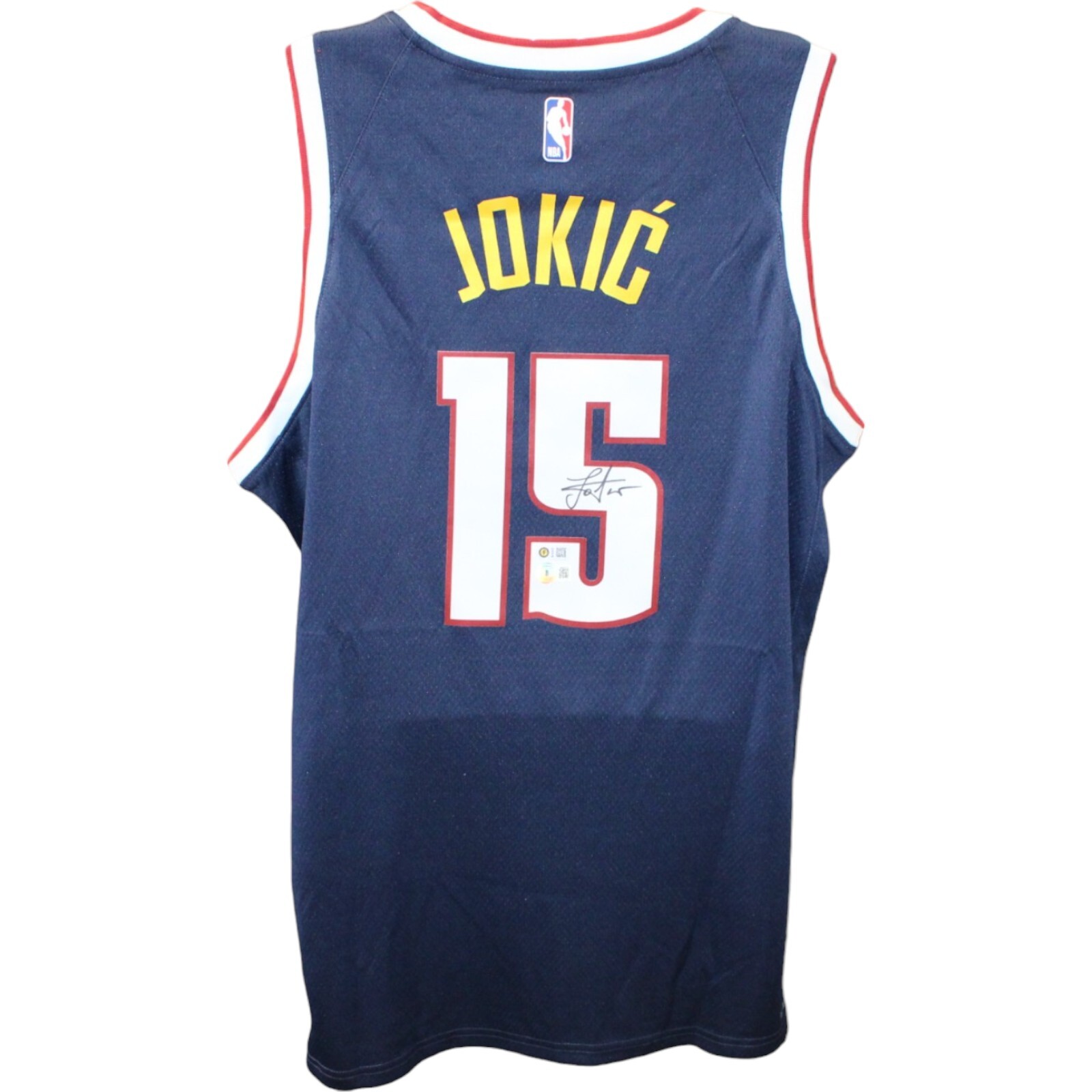Nikola Jokic Signed Denver Nuggets Nike XL Navy Jersey Beckett 46314
