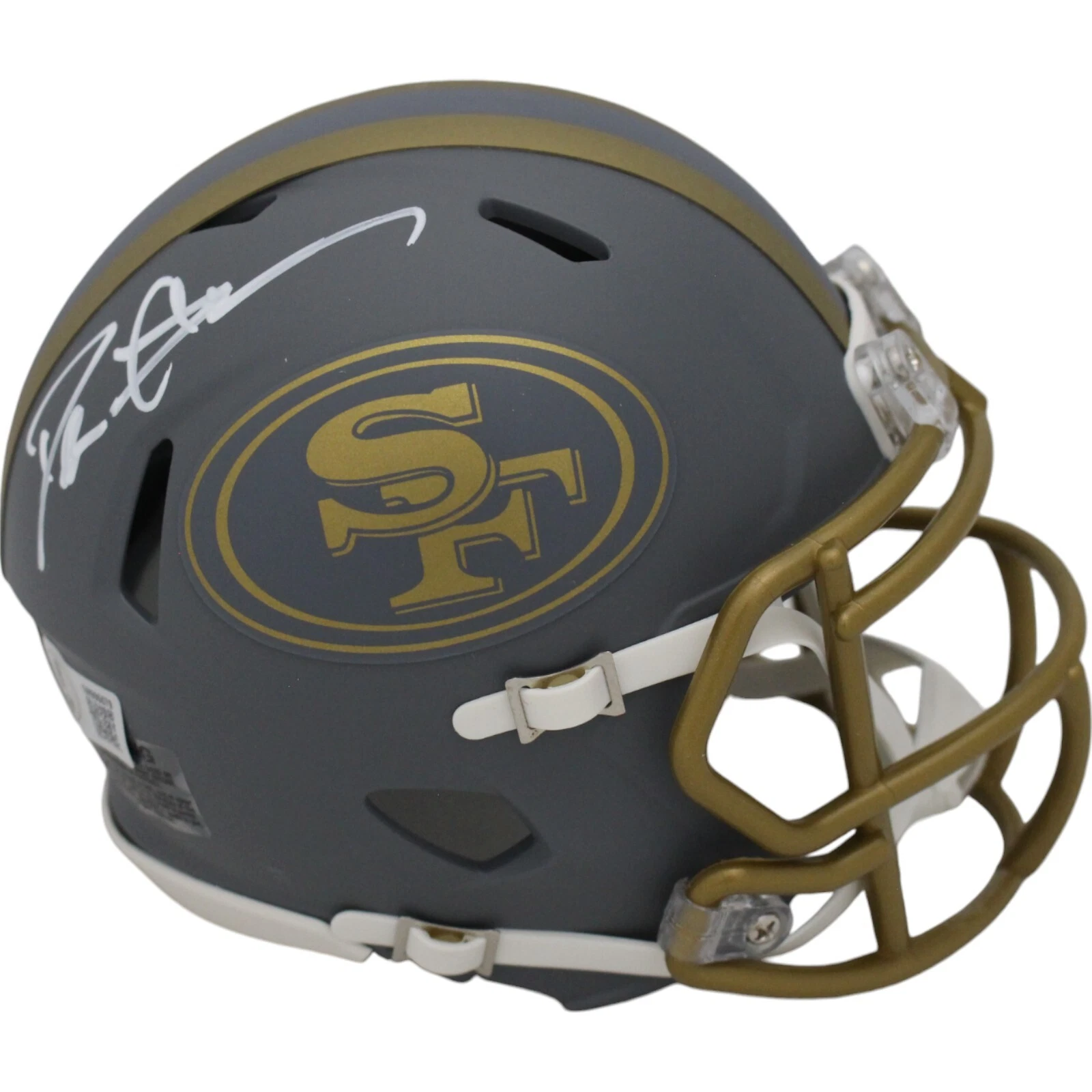 Deion Sanders Autographed San Francisco 49ers Slate Mini Helmet Beckett 47423