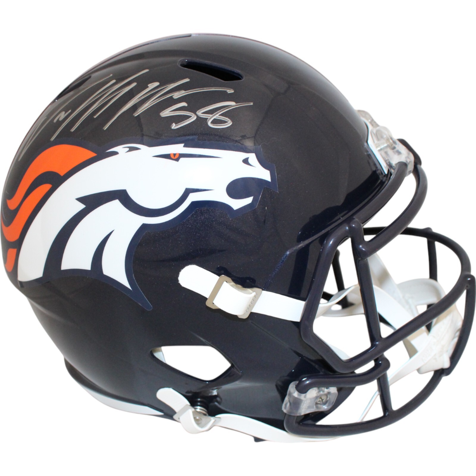Von Miller Autographed/Signed Denver Broncos TB 97-23 F/S Helmet Beckett 48675