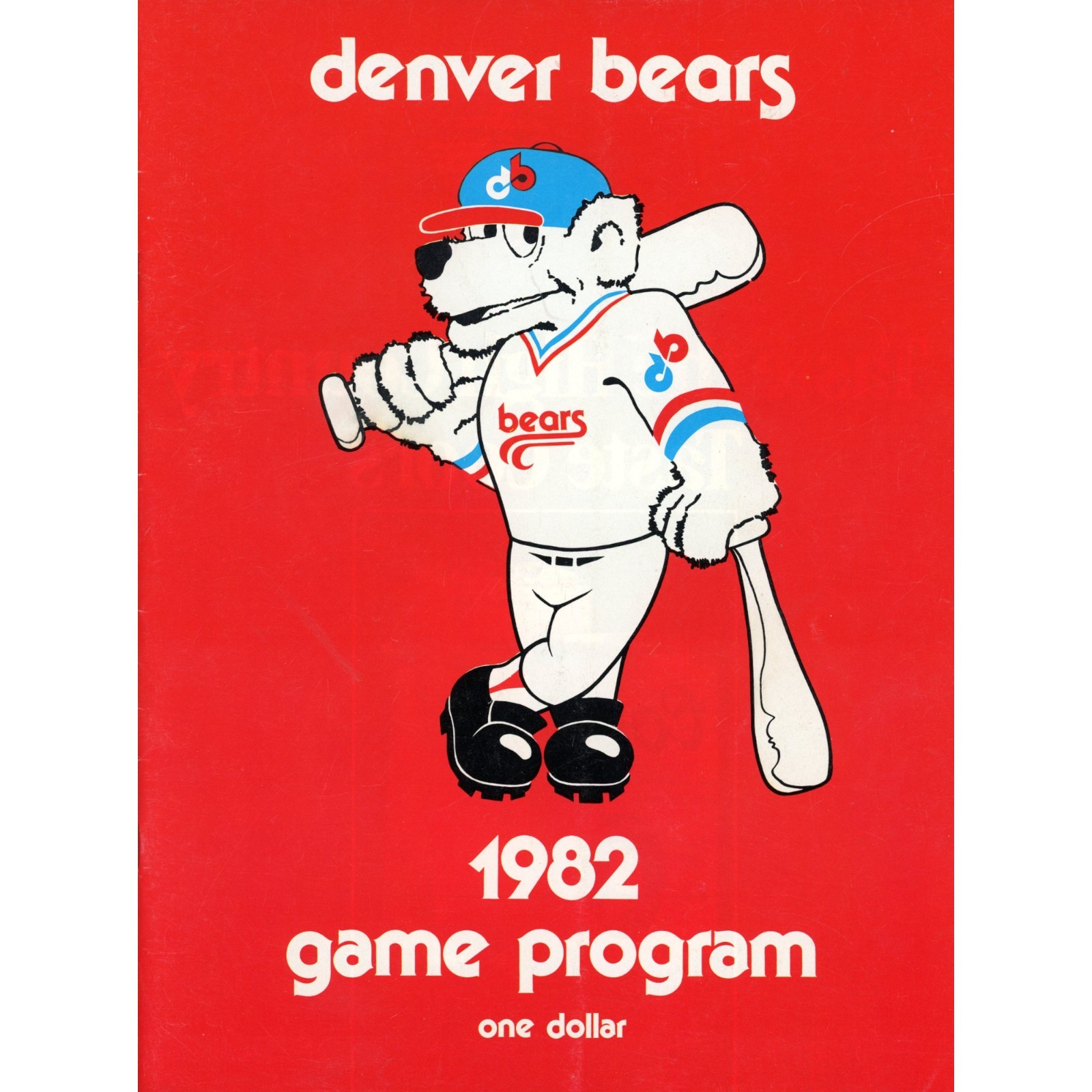 Denver Bears Official 1982 Game Program Magazine 51364