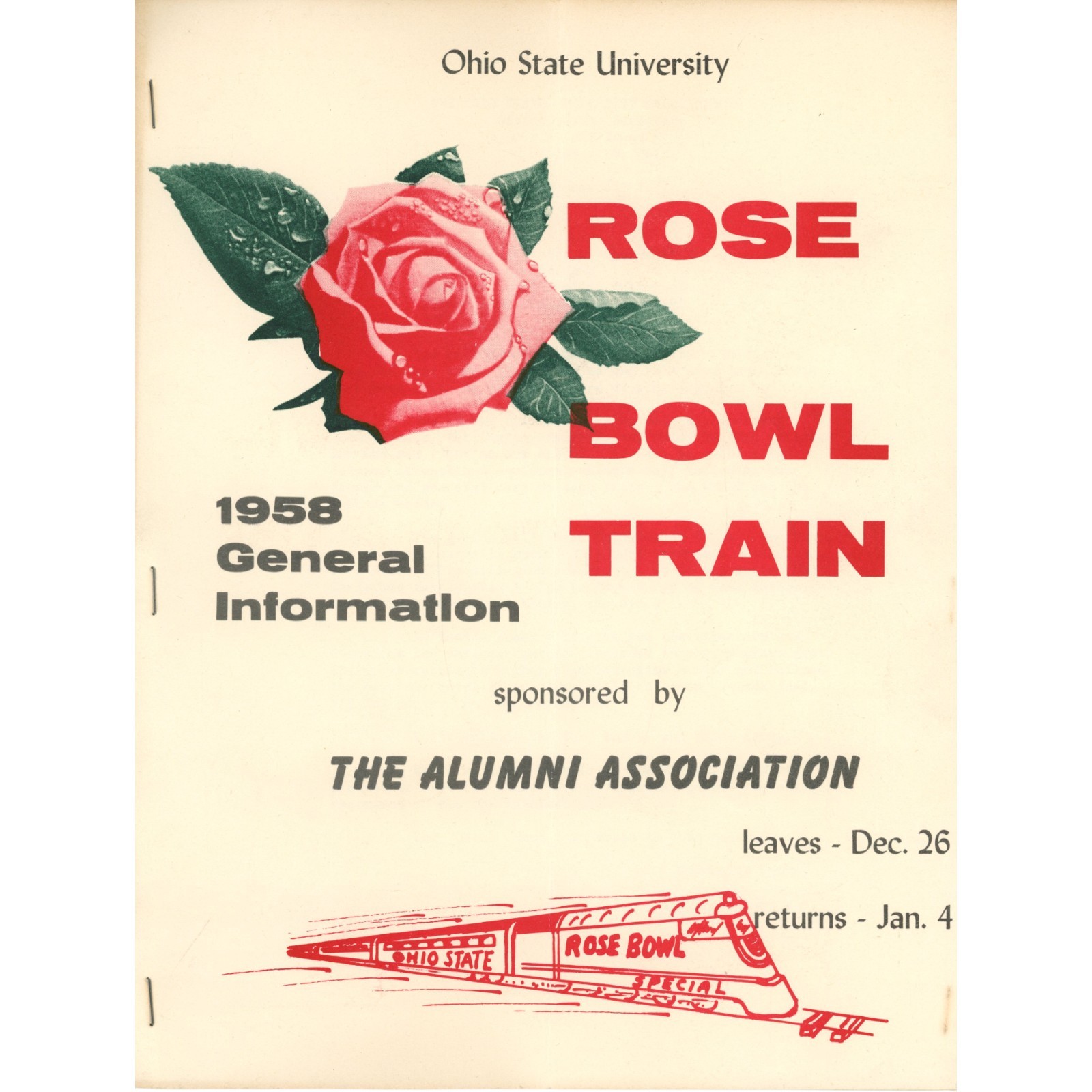 Ohio State Buckeyes 1958 Rose Bowl Magazine Alumni Association 59319