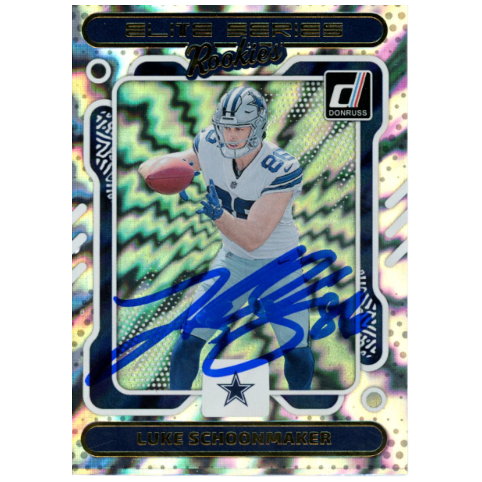 Luke Schoonmaker Autographed 2023 Donruss Elite #18 Trading Card Beckett 59413
