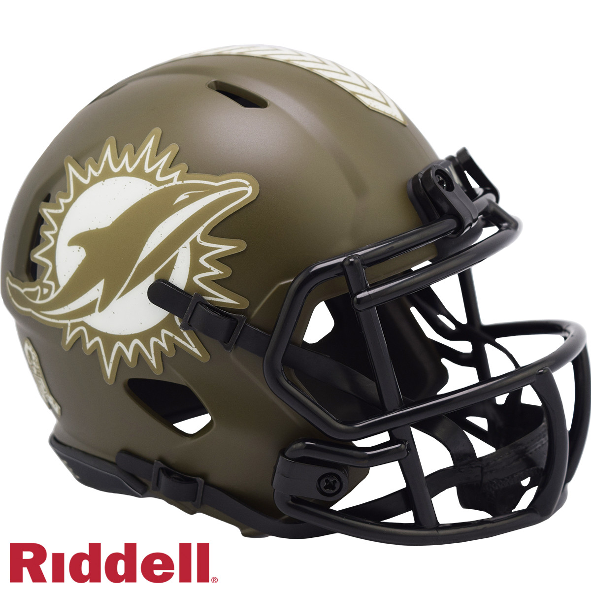 Miami Dolphins Riddell New In Box 2022 Salute to Service Mini Helmet 35176