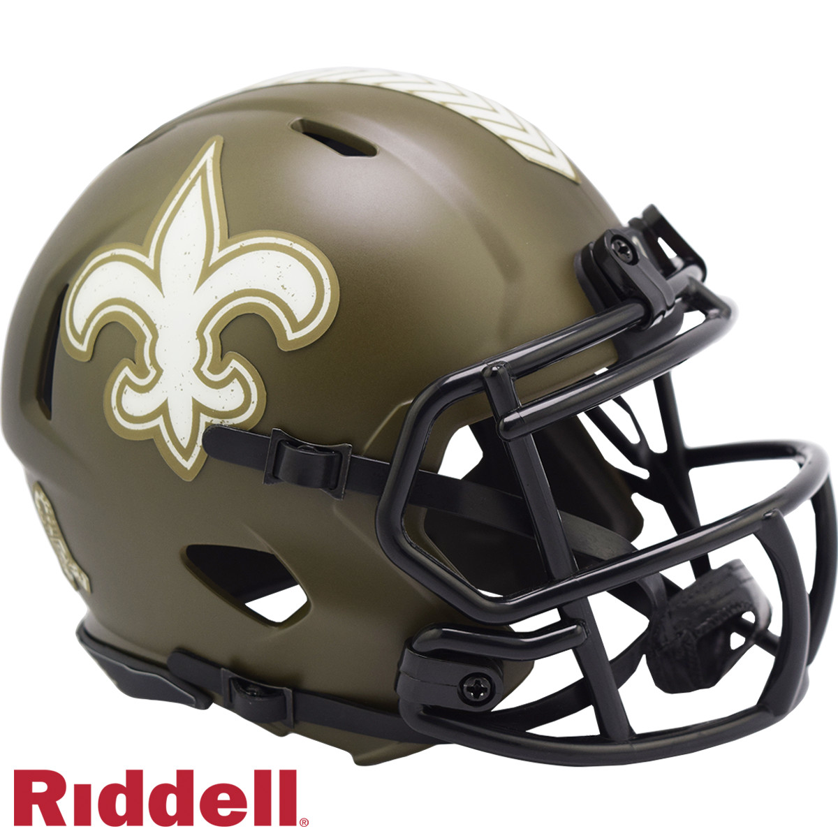 New Orleans Saints Riddell New In Box 2022 Salute to Service Mini Helmet 35187