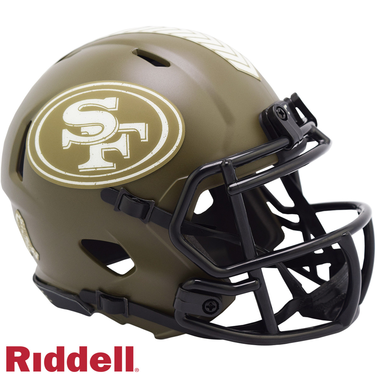 San Francisco 49ers Riddell New In Box 2022 Salute to Service Mini Helmet 35205