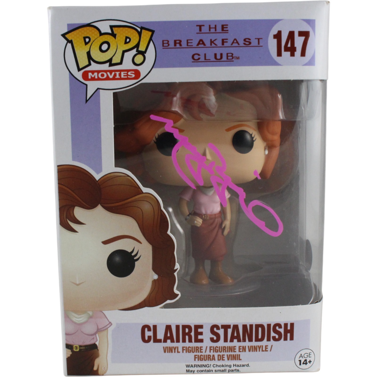 MOLLY RINGWALD SIGNED THE BREAKFAST CLUB FUNKO POP! #147 CLAIRE BECKETT 53803 COLLECTIBLE MEMORABILIA