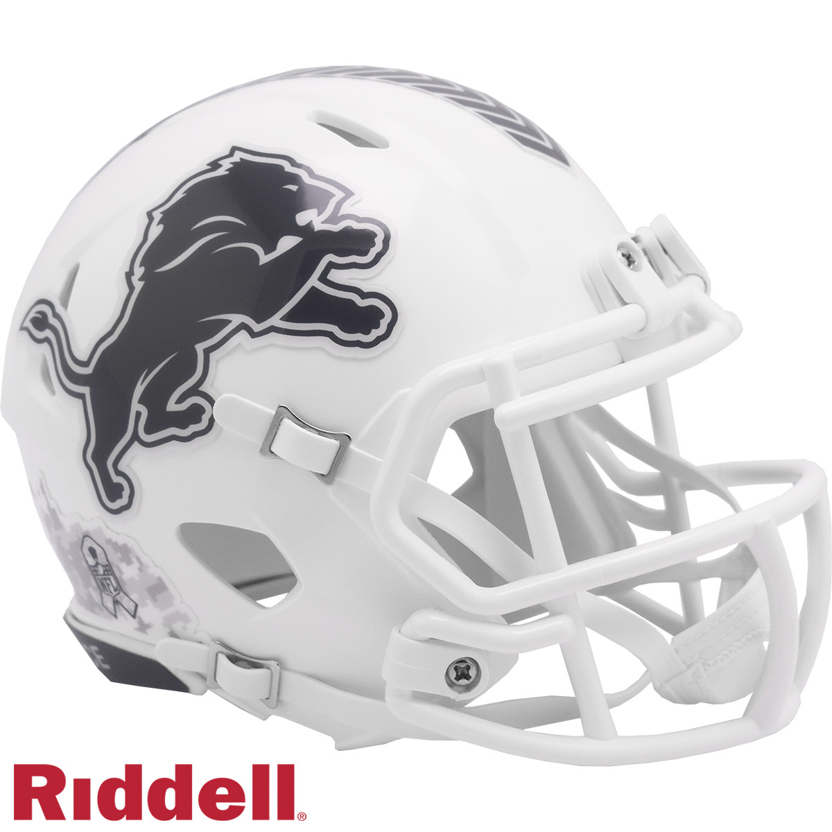 Detroit Lions Riddell New In Box 2024 Salute to Service Mini Helmet 48082