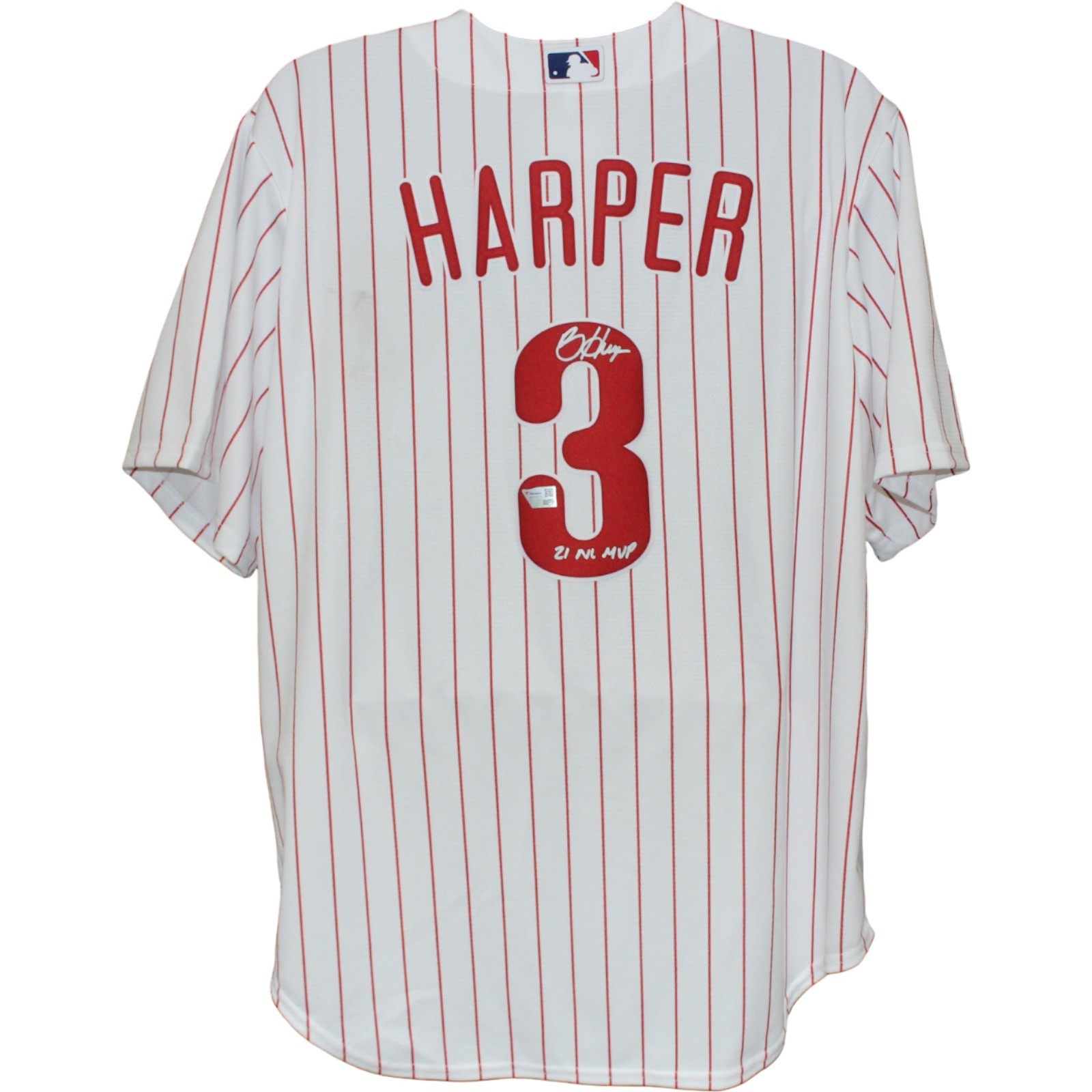 Bryce Harper Autographed Philadelphia Phillies Jersey XL NL MVP Fanatics 53854
