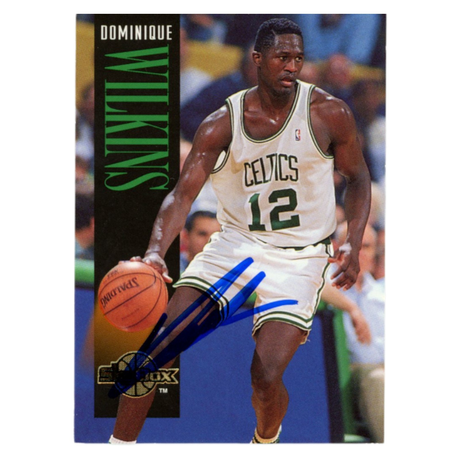 Dominique Wilkins Autographed 1995 SkyBox #209 Trading Card Beckett 54128