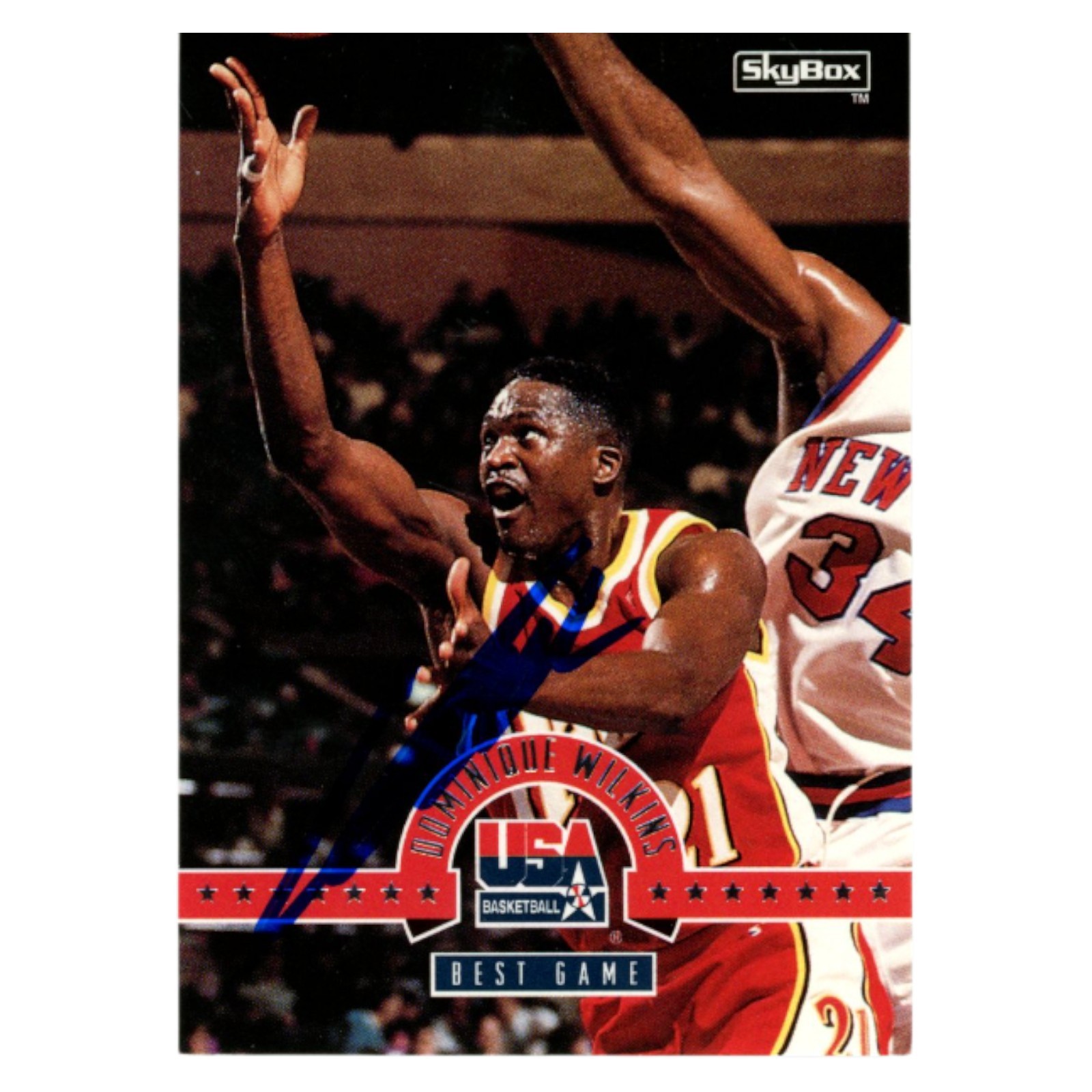 Dominique Wilkins Autographed 1994 SkyBox #33 Trading Card Beckett 54140