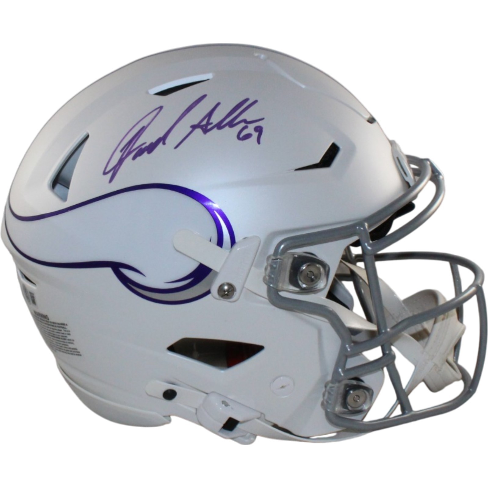 Jared Allen Autographed Minnesota Vikings Speedflex Alt Helmet Beckett W 55176