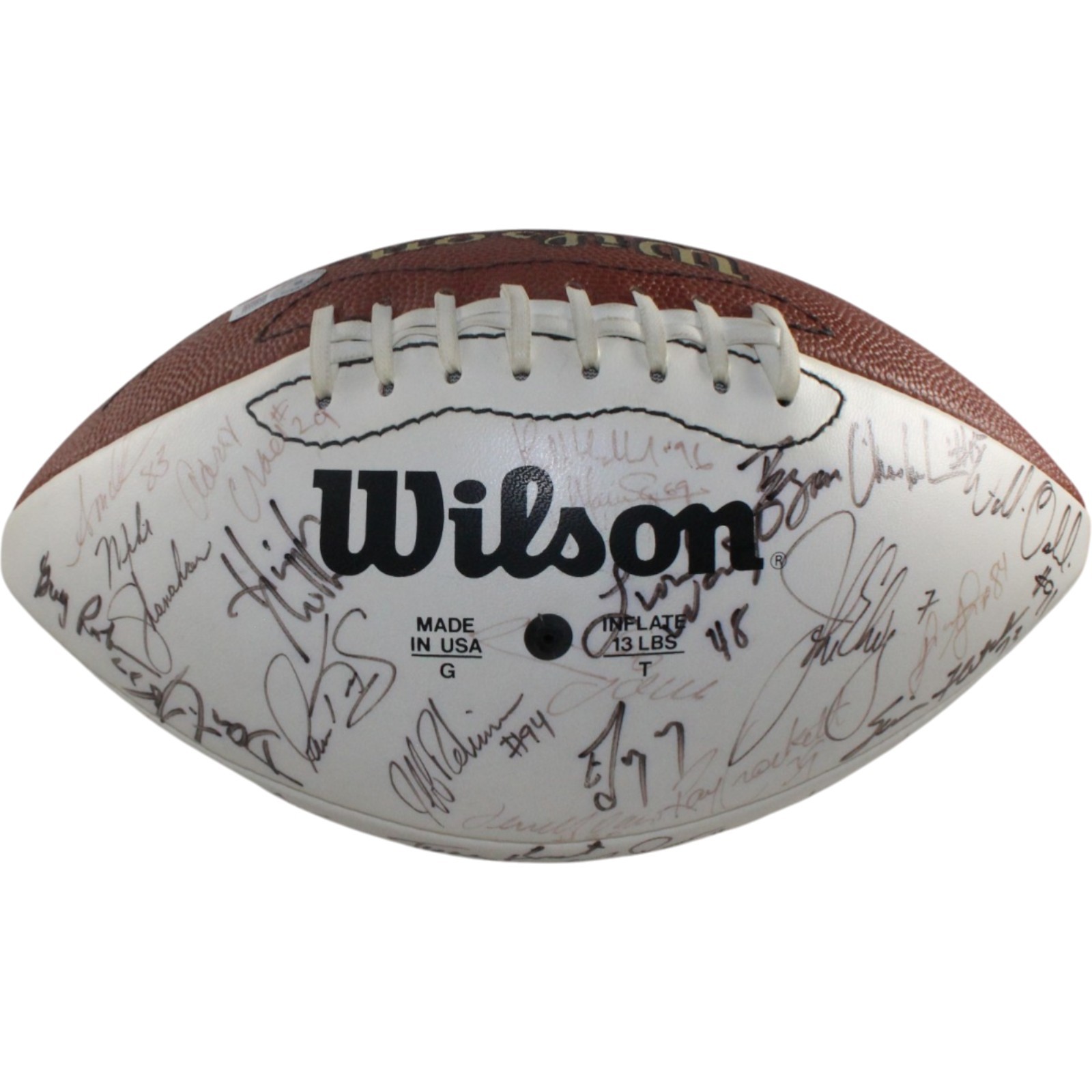 Shanahan Elway Sharpe +58 Signed Denver Broncos 95 Team Football Beckett 55434