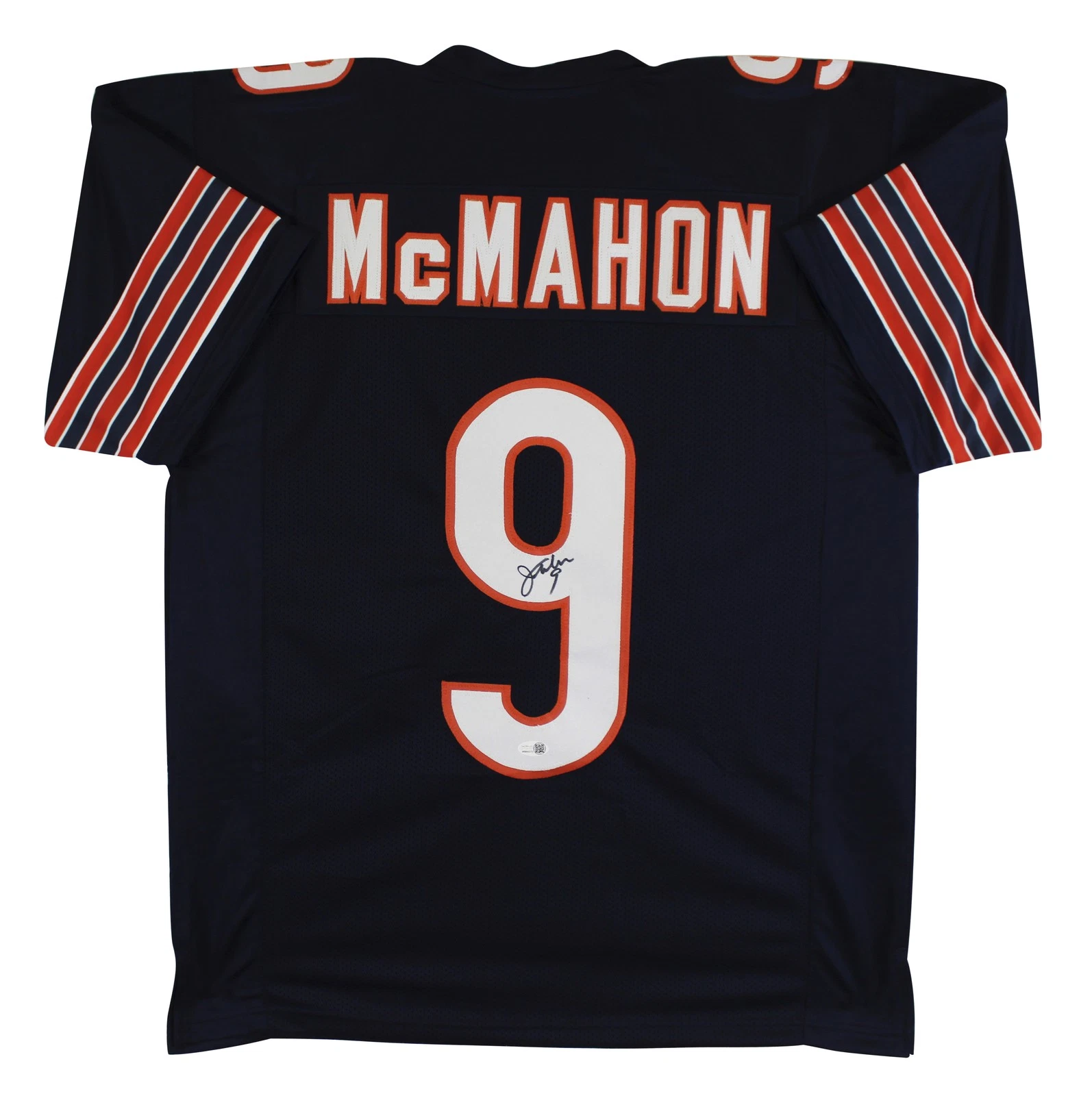 Jim McMahon Authentic Signed Navy Pro Style Jersey Autographed JSA Witness