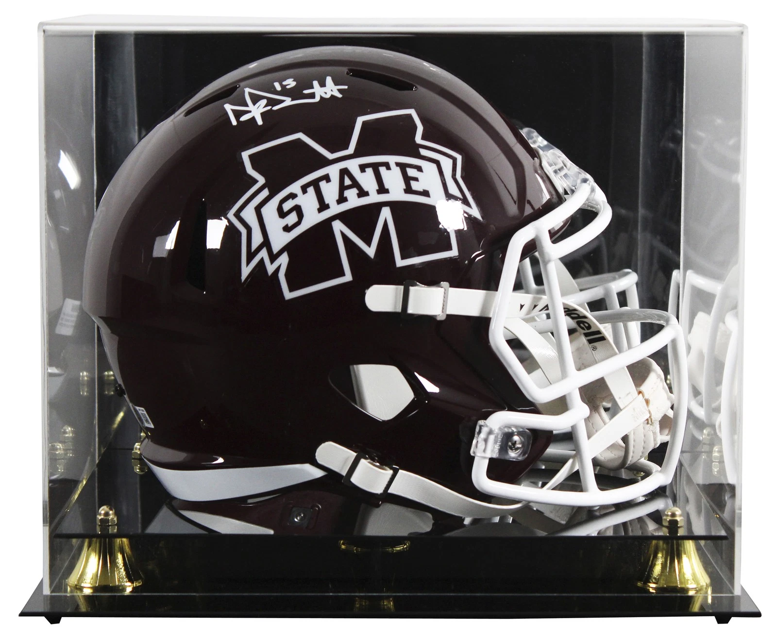 Mississippi State Dak Prescott Signed Full Size Speed Rep Helmet W/ Case BAS Wit