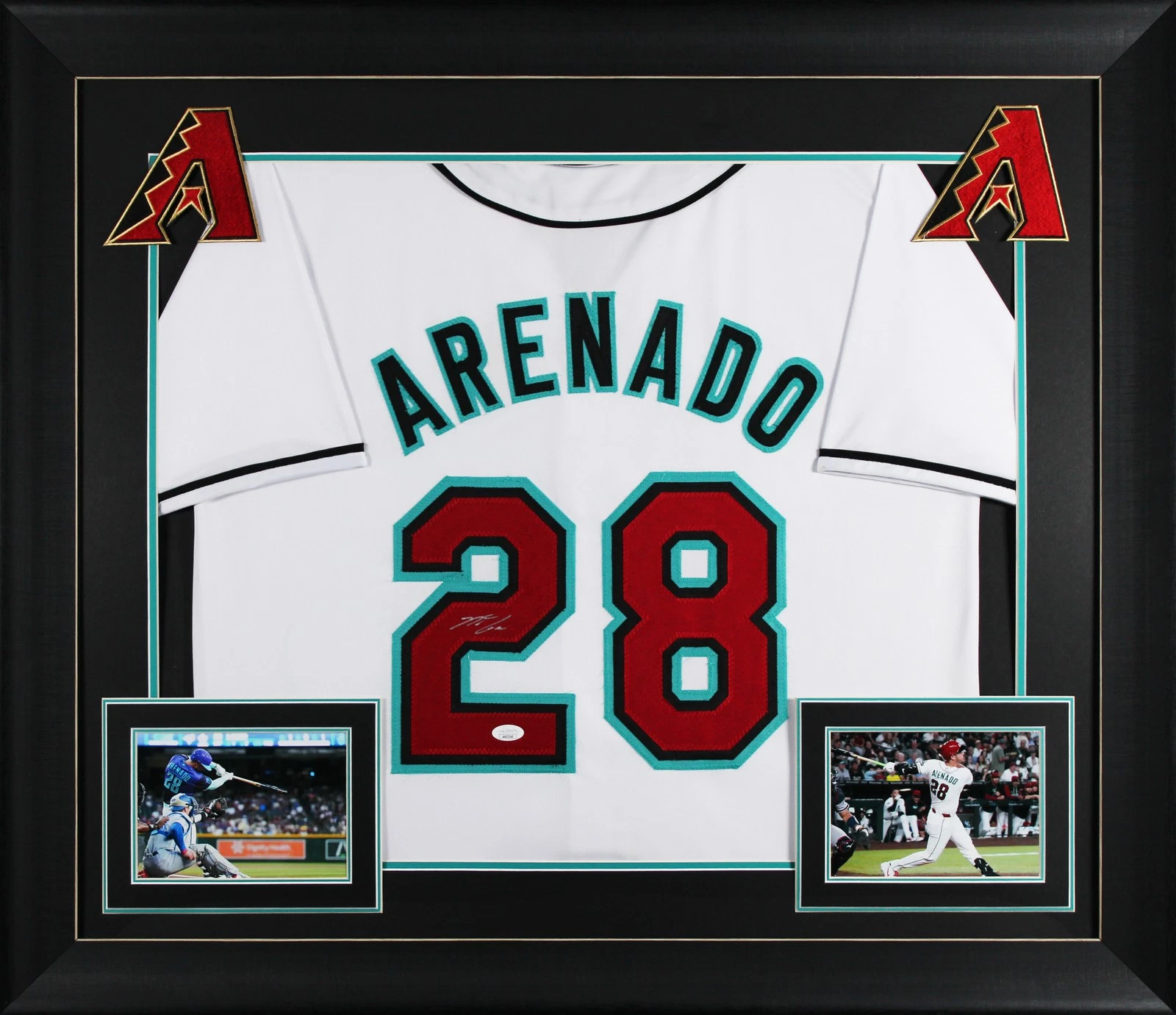 Nolan Arenado Authentic Signed White Pro Style Framed Jersey Autographed JSA 2