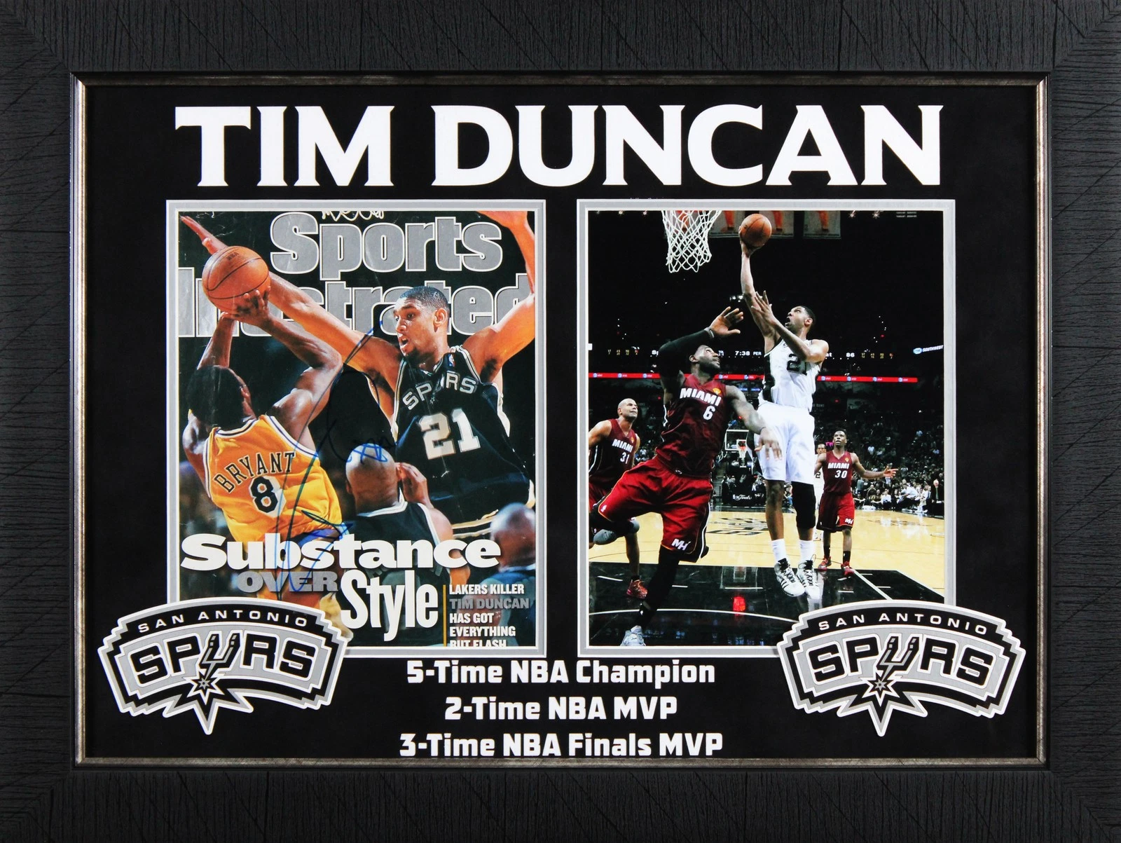Spurs Tim Duncan Authentic Signed Sports Illustrated Magazine Cover BAS #AE13752