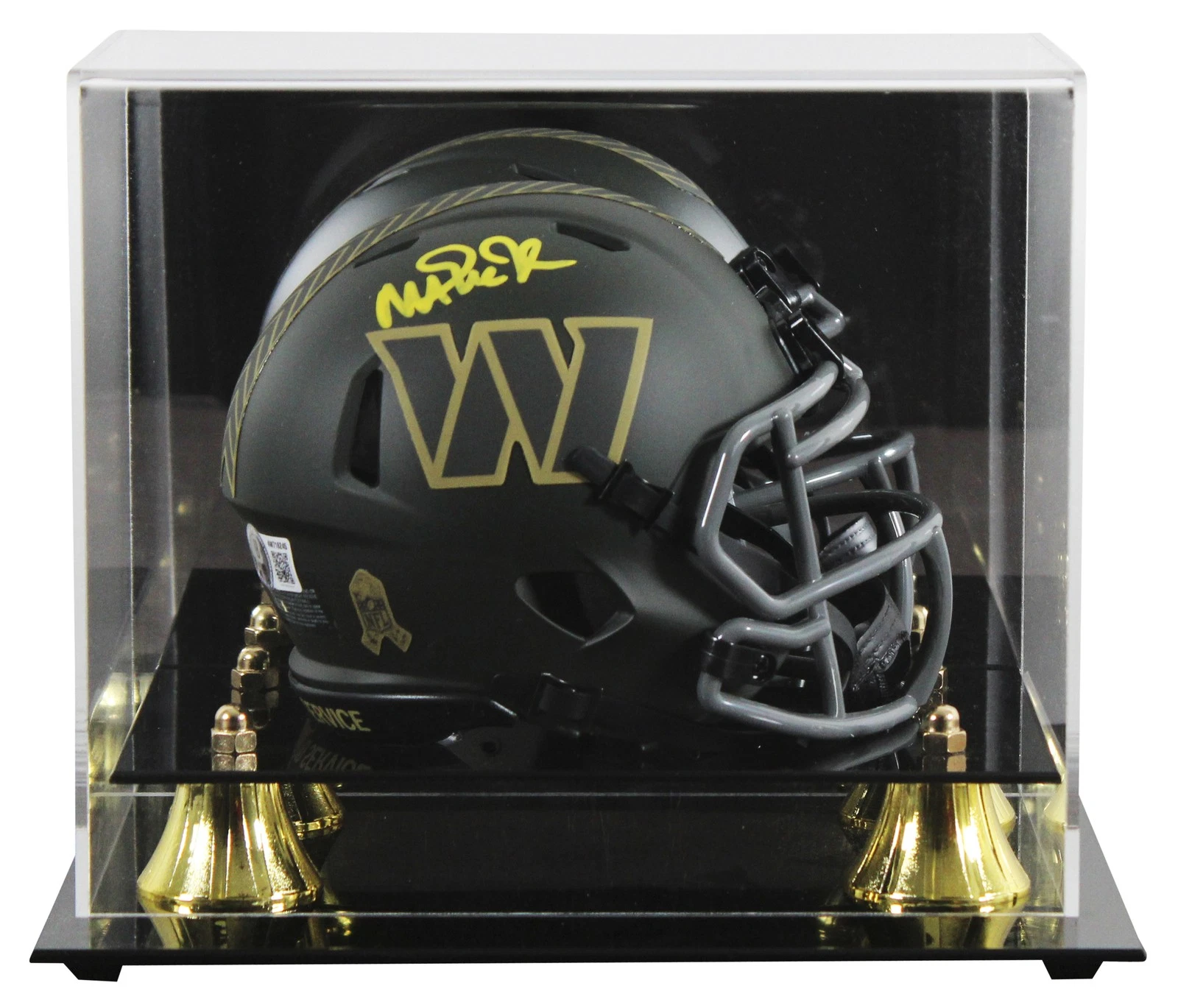 Commanders Magic Johnson Signed STS IV Speed Mini Helmet W/ Case BAS Witnessed