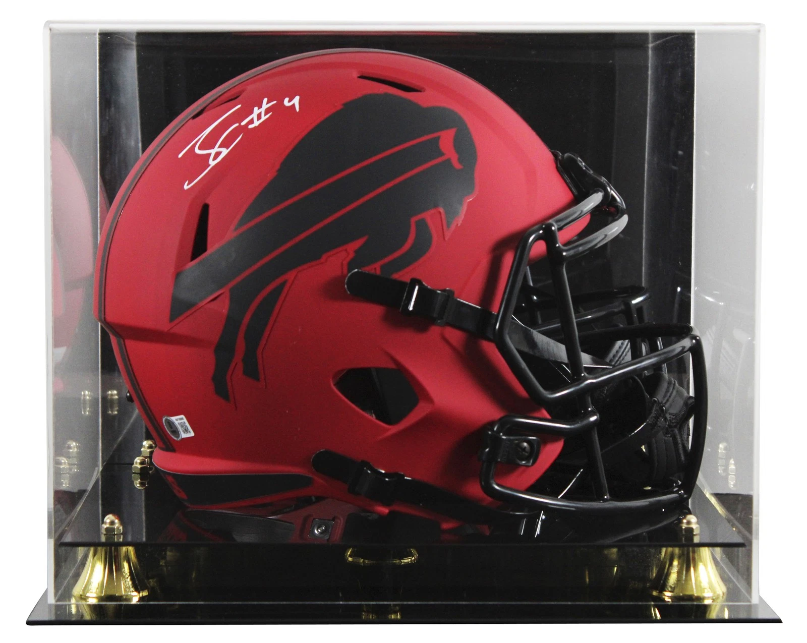 Bills James Cook Signed Rave Full Size Speed Rep Helmet W/ Case BAS Witnessed