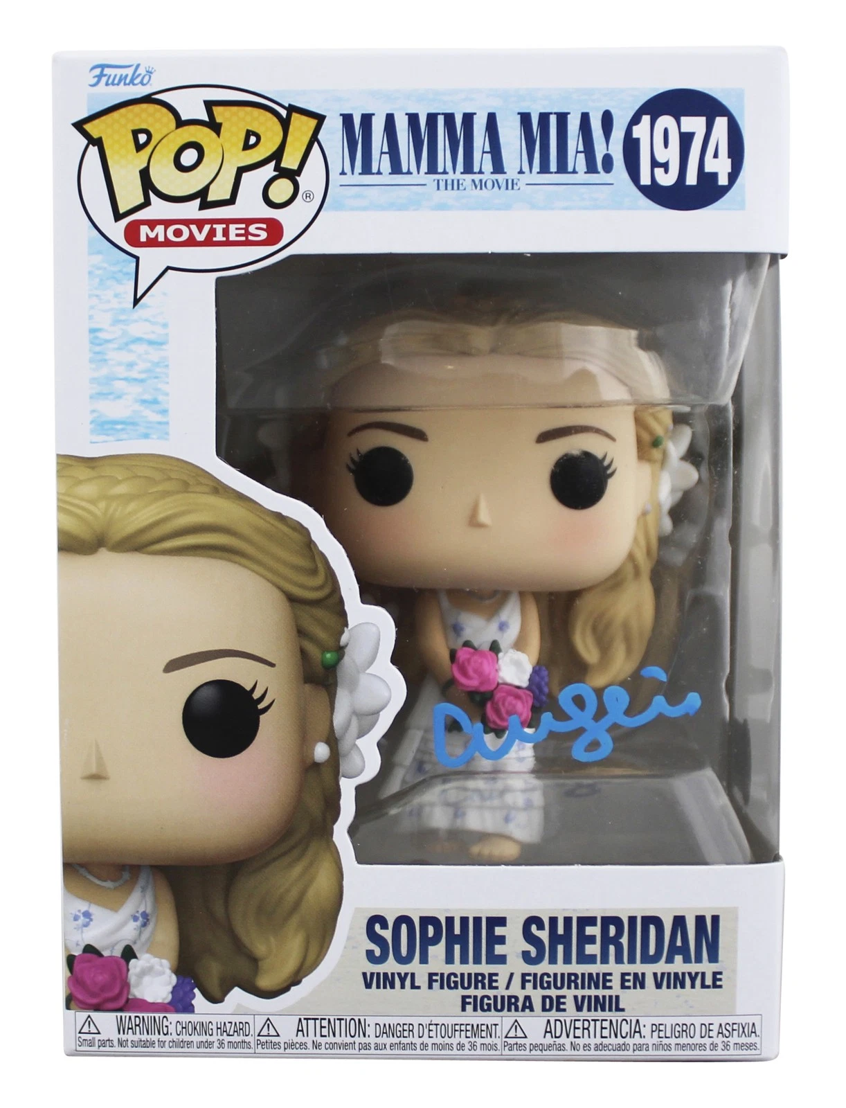 AMANDA SEYFRIED MAMMA MIA SIGNED SOPHIE #1974 FUNKO POP VINYL FIGURE BAS COLLECTIBLE MEMORABILIA