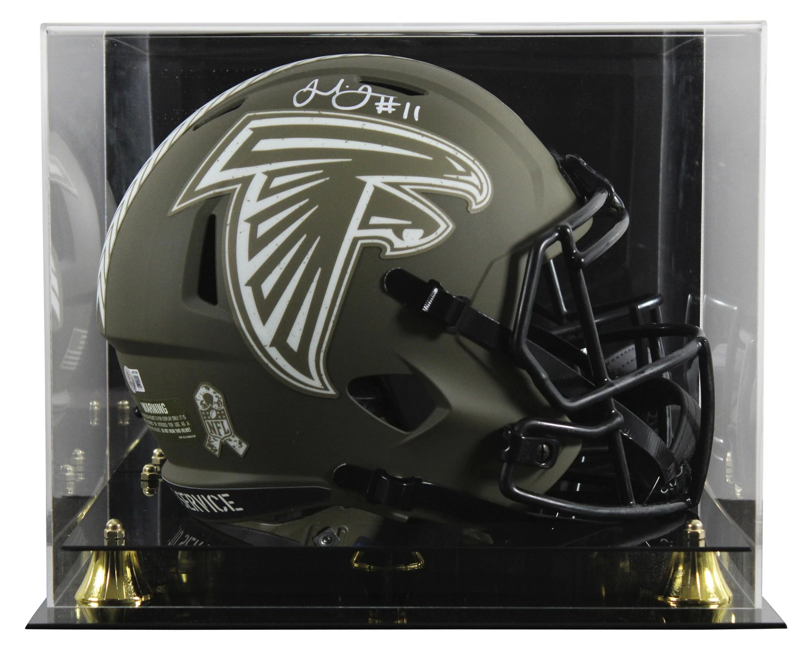 Falcons Julio Jones Signed STS Full Size Speed Rep Helmet W/ Case BAS Witnessed