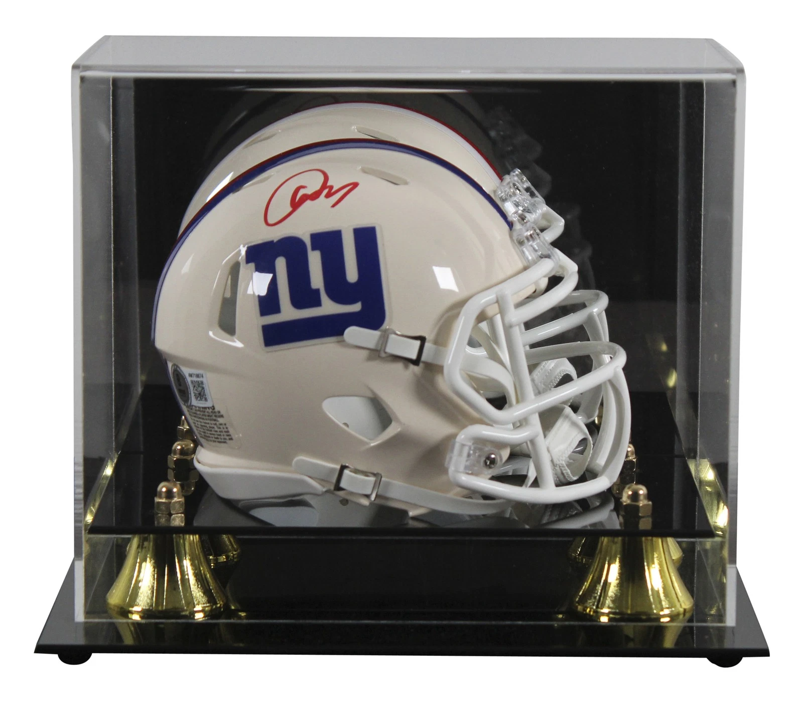 Giants Abdul Carter Signed Retro Speed Mini Helmet W/ Case BAS Witnessed