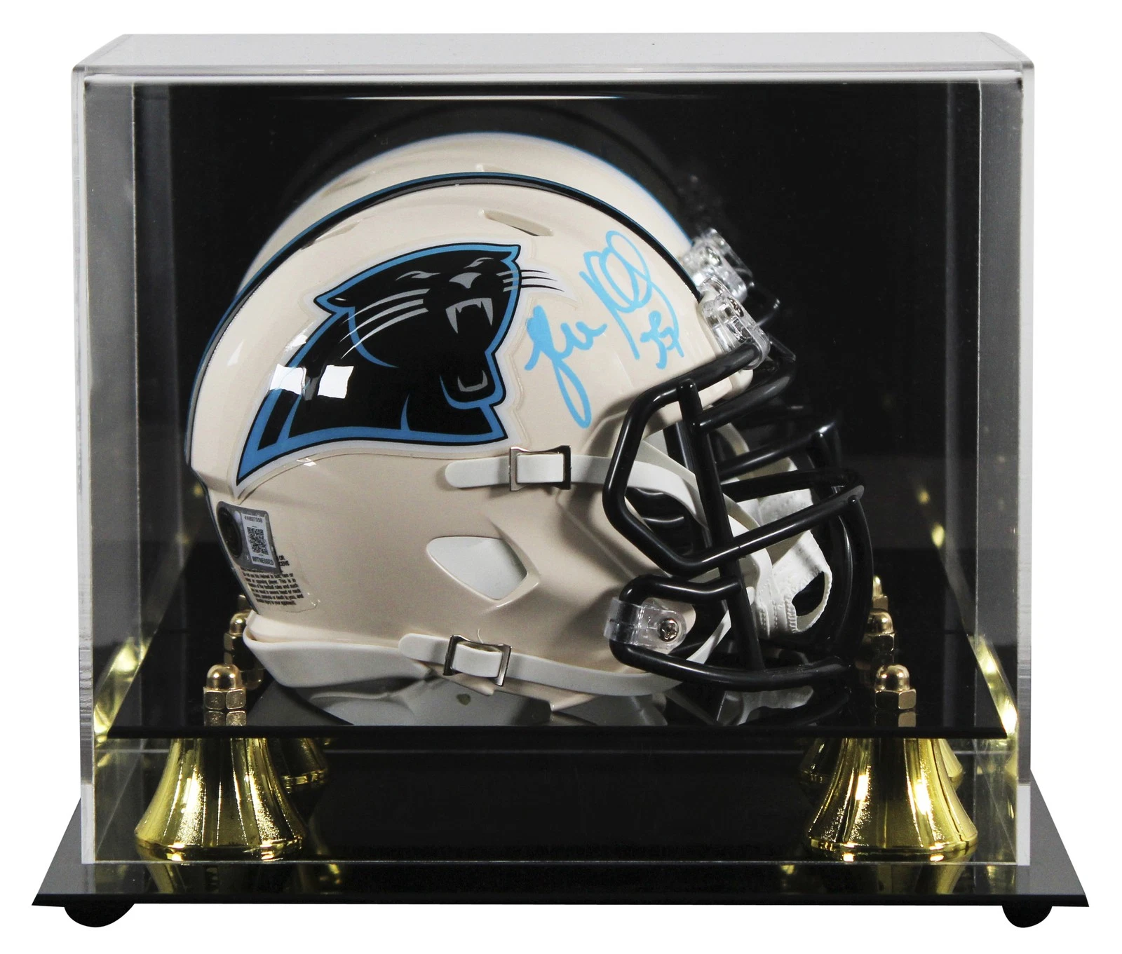 Panthers Luke Kuechly Signed Retro Speed Mini Helmet W/ Case BAS Witnessed