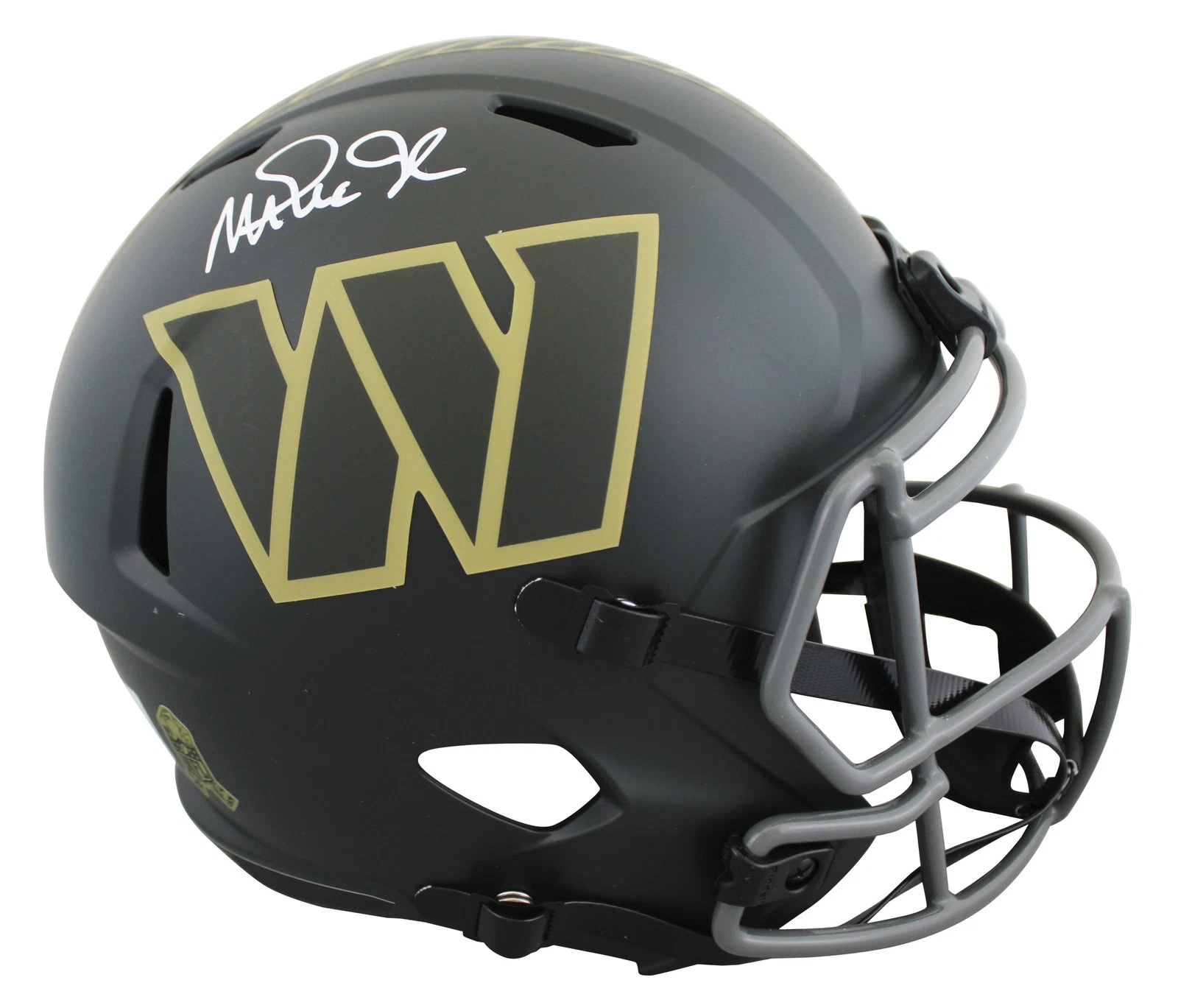 Commanders Magic Johnson Signed STS IV Full Size Speed Rep Helmet BAS Witnessed