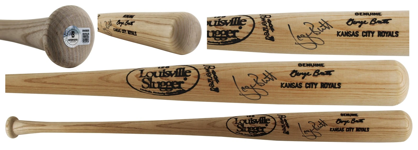 Royals George Brett Signed Louisville Slugger Player Model Bat BAS #BW88020