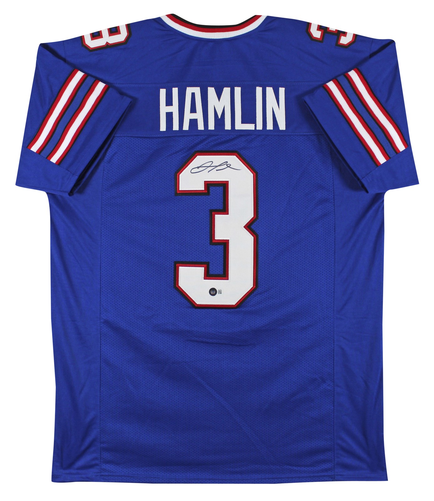 Damar Hamlin Authentic Signed Blue Pro Style Jersey Autographed BAS