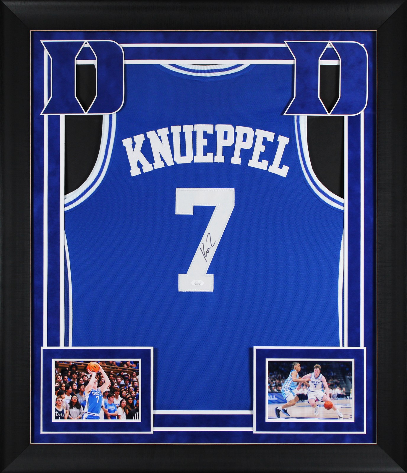 Duke Kon Knueppel Authentic Signed Blue Pro Style Jersey Autographed JSA