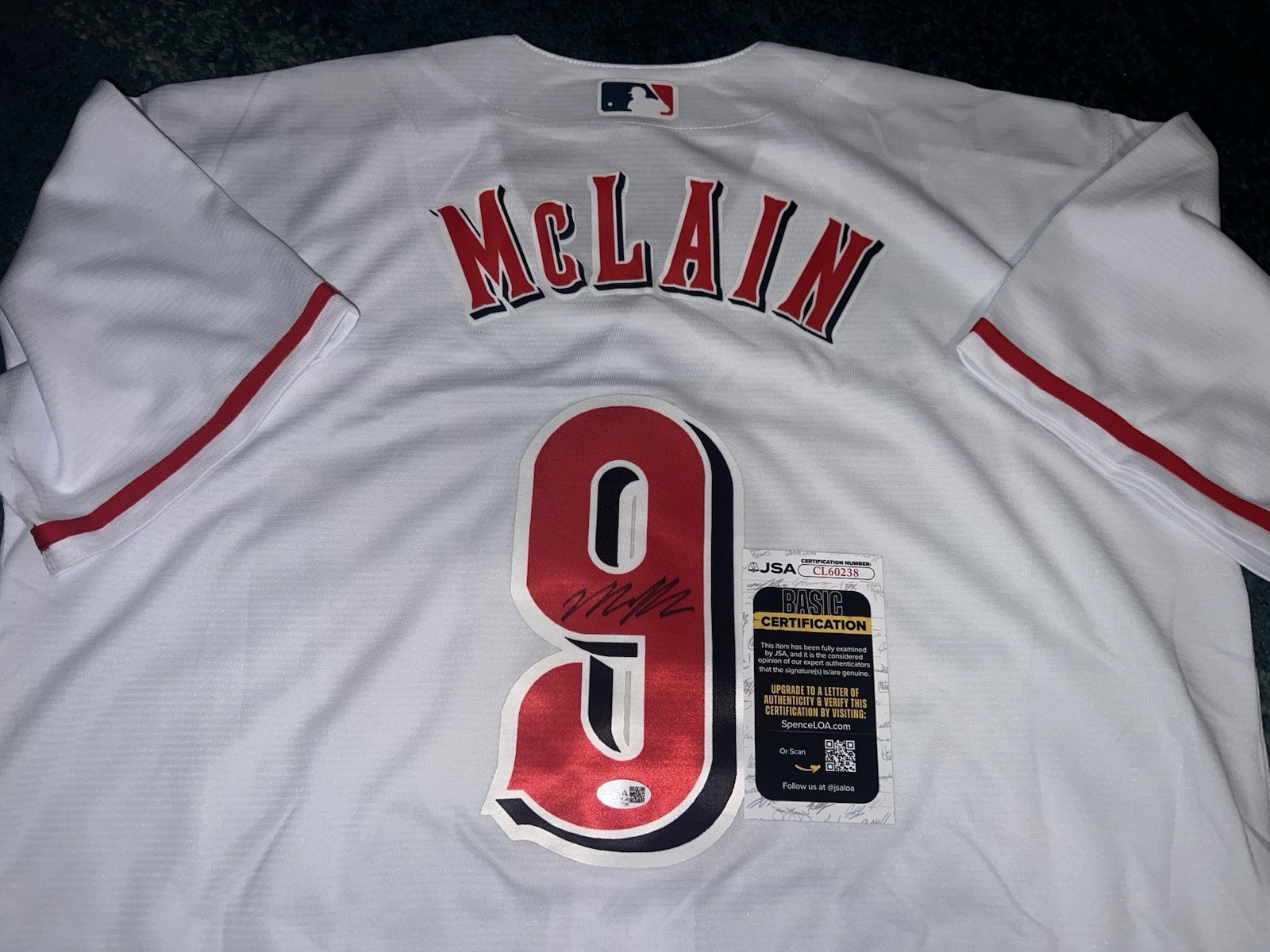 Matt McLain Signed Cincinnati Reds Jersey Superstar Slugger JSA Auth