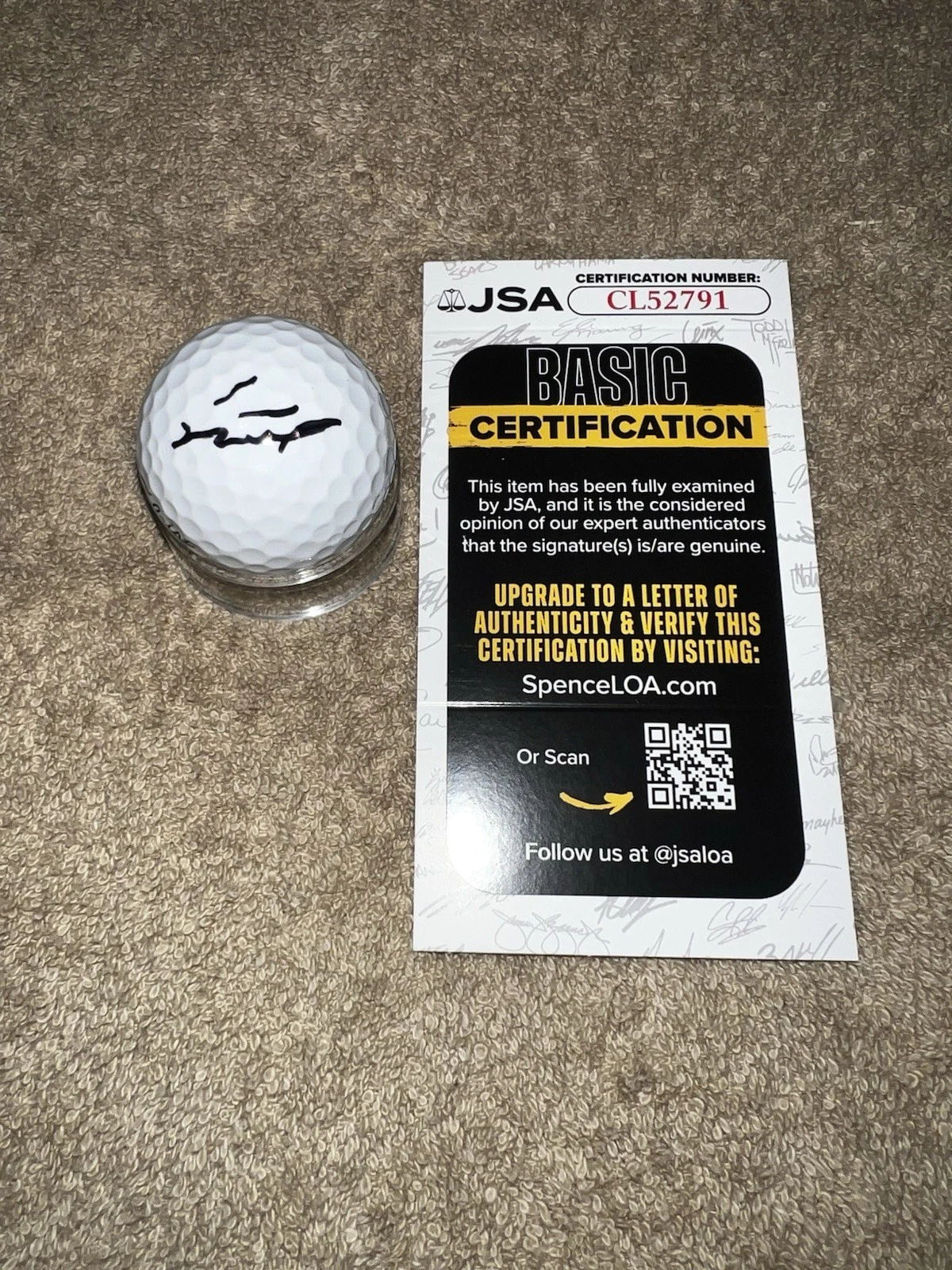 Si Woo Kim Signed Official Titleist Golf Ball PGA Legend JSA Cert