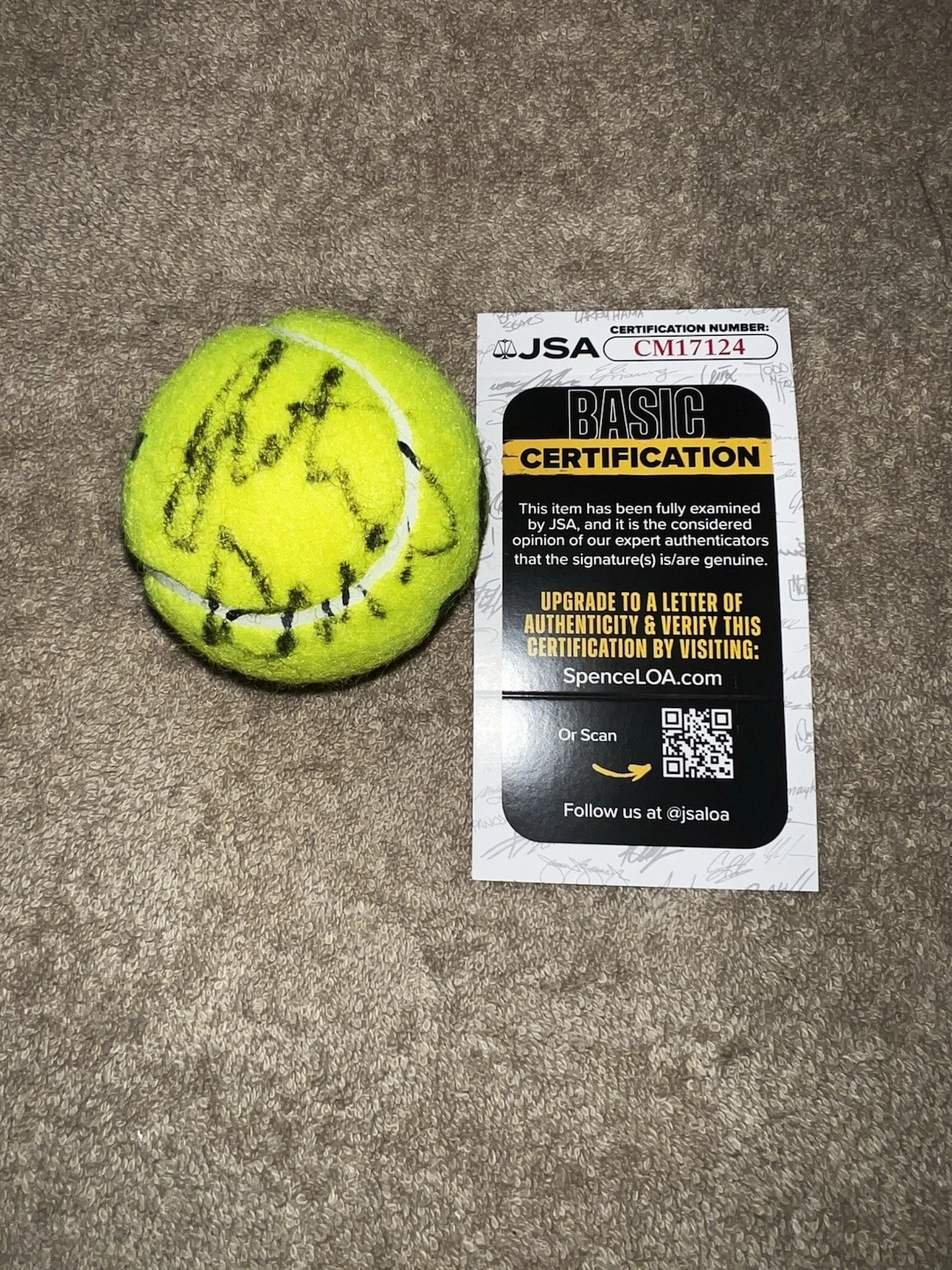 Justin Gimelstob Signed Official Australian Open Tennis Ball Star JSA Auth #2
