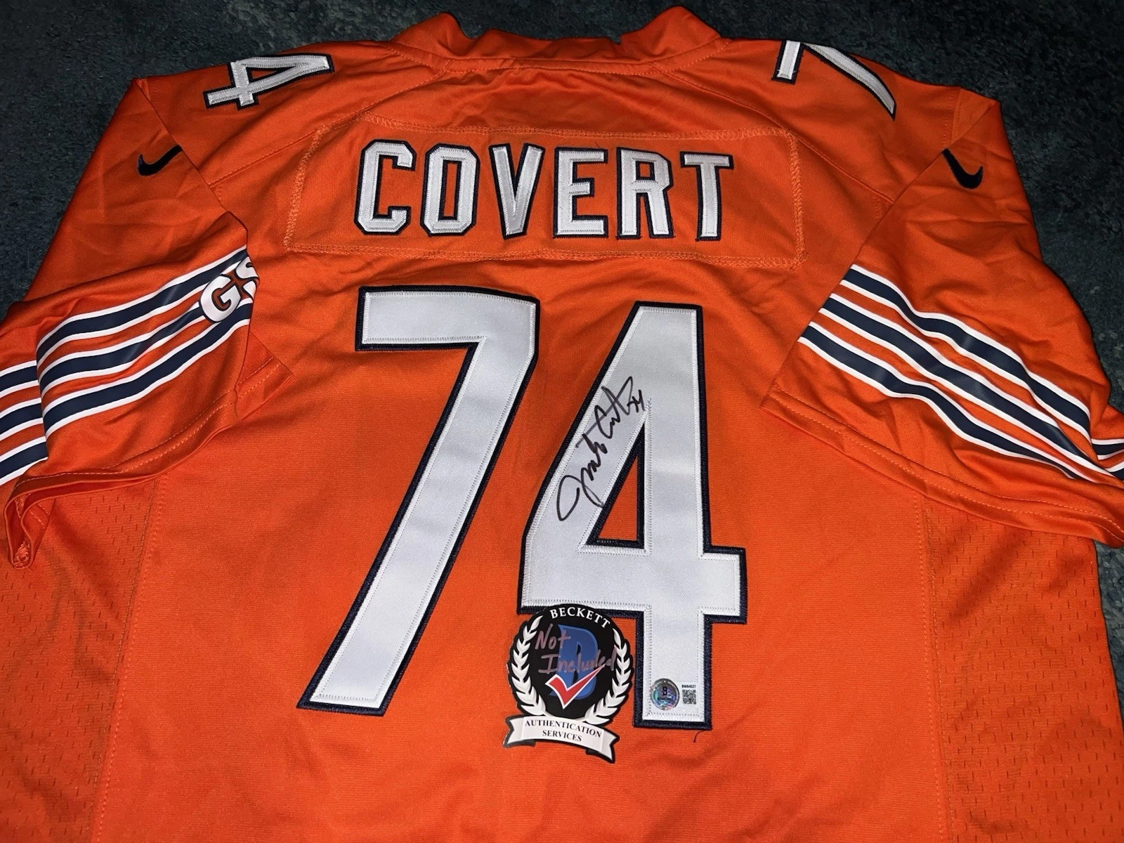 Jimbo Covert Signed Chicago Bears Jersey Superstar Hall Of Fame Beckett
