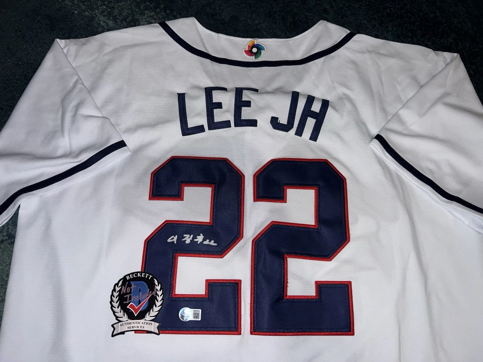 Jung Hoo Lee Signed Team Korea Jersey 2026 World Baseball Classic Star Beckett