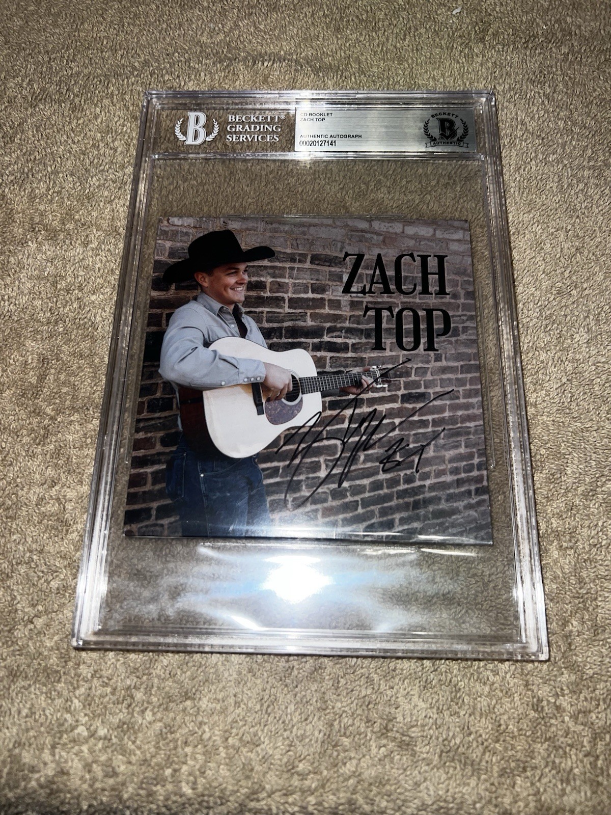 Zach Top Signed Zach Top CD Booklet Country Music Legend Grammy Beckett