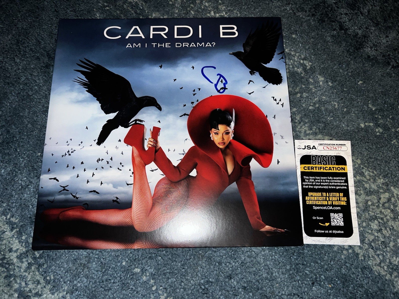 Cardi B Signed Am I The Drama? Vinyl Album Rap Music Superstar JSA Auth