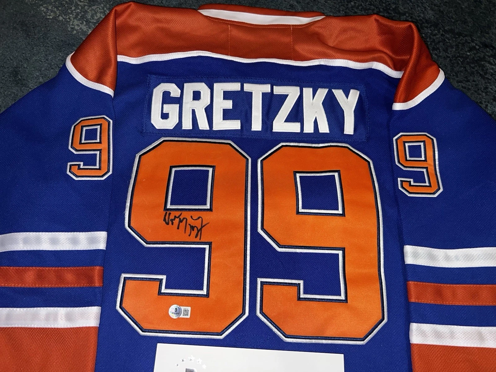 Wayne Gretzky Signed Edmonton Oilers Jersey Legend The Great One Beckett