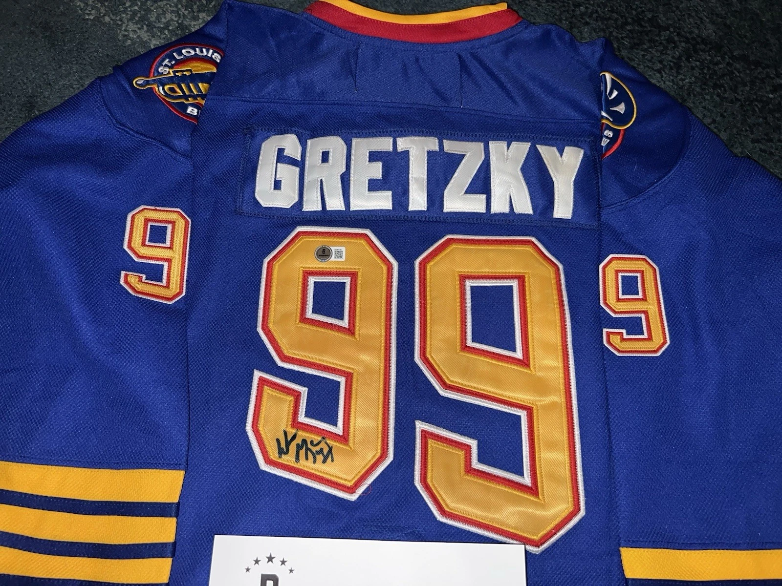 Wayne Gretzky Signed St Louis Blues Jersey Legend The Great One Beckett
