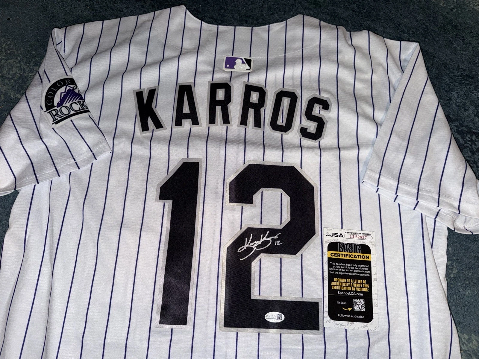 Kyle Karros Signed Colorado Rockies Jersey Superstar Slugger JSA Auth