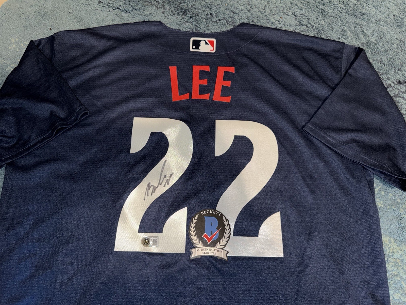 Brooks Lee Signed Minnesota Twins Jersey Star Slugger Legend Beckett