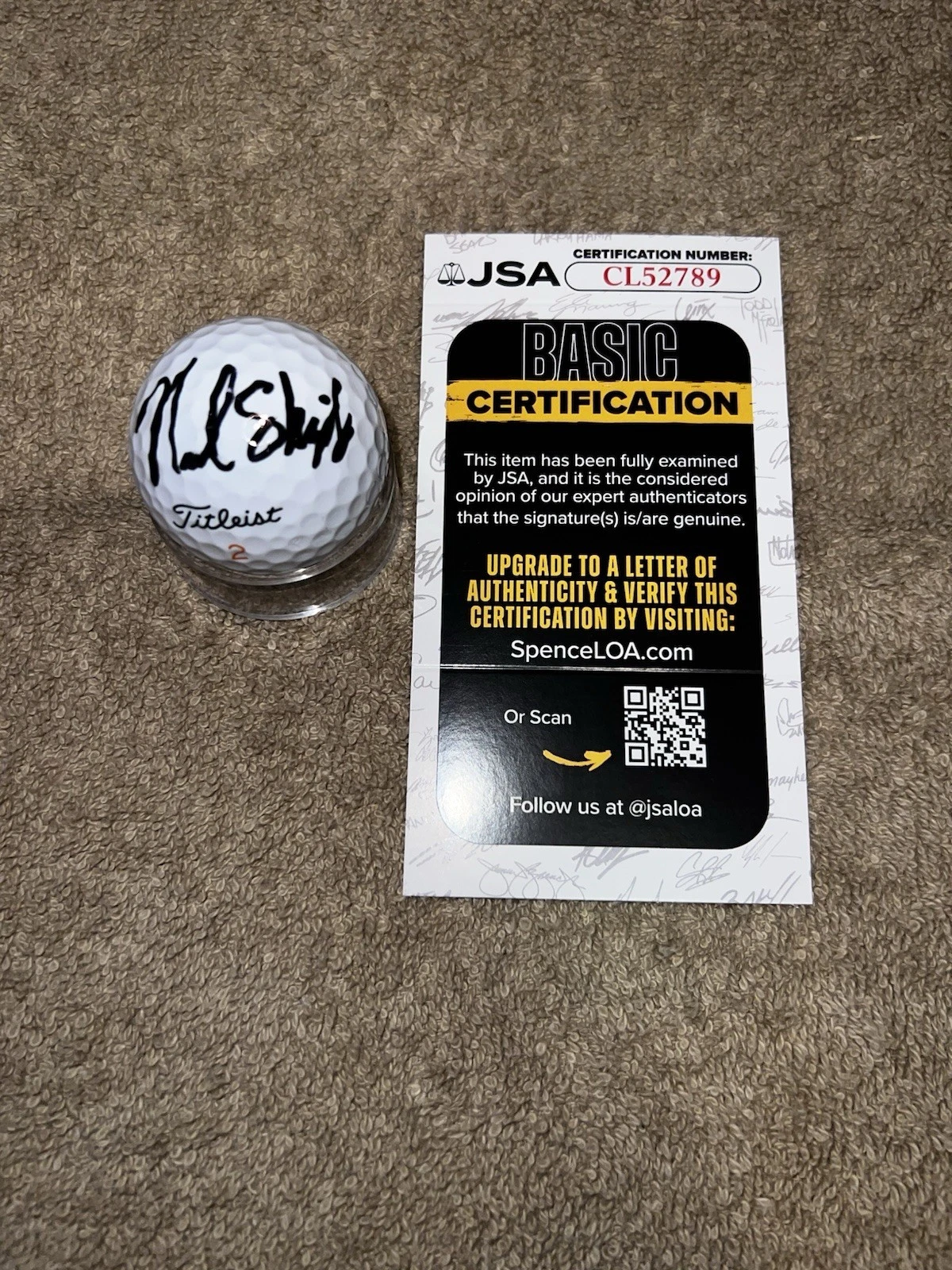 Neal Shipley Signed Official Titleist Golf Ball PGA Legend JSA Cert #2