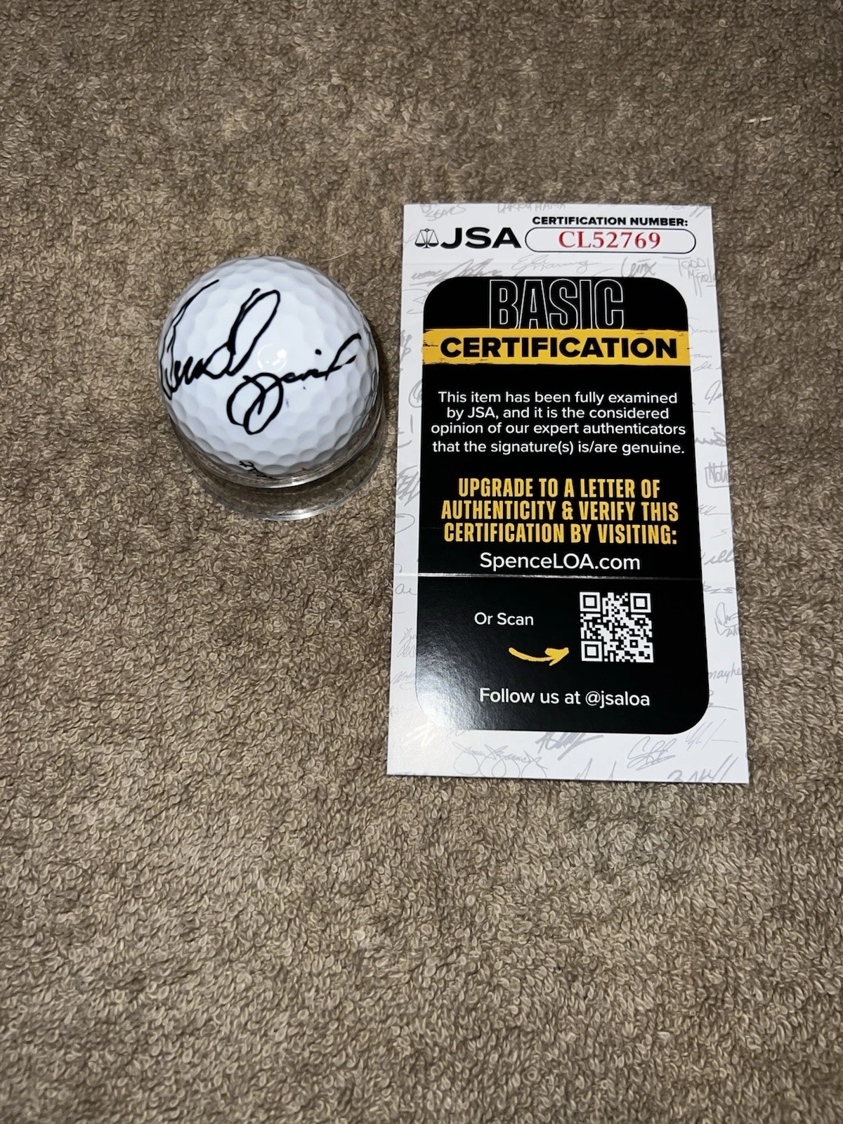 Rasmus Hojgaard Signed Official Titleist Golf Ball PGA Legend JSA Cert #3
