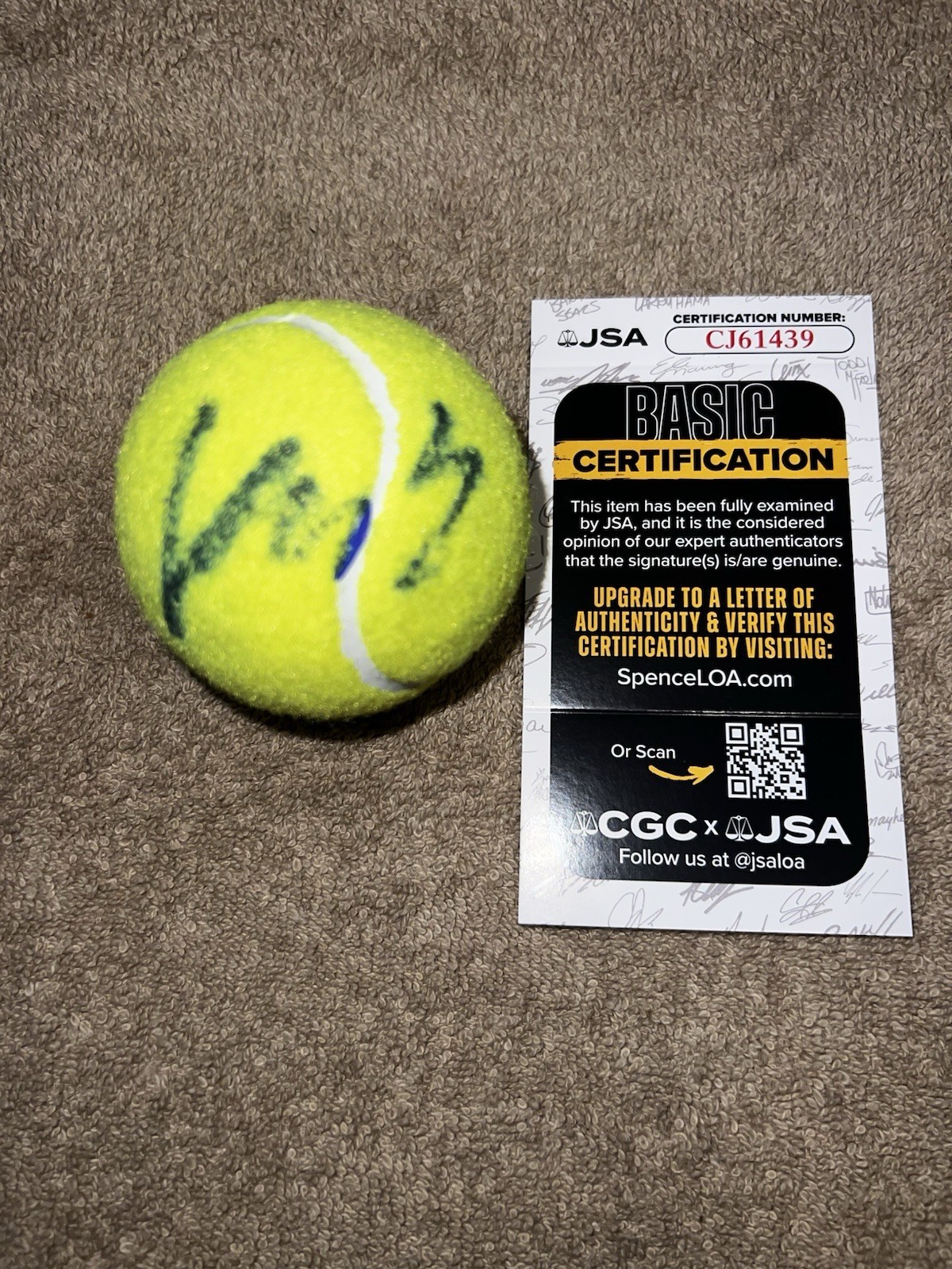 Victoria Azarenka Signed Tennis Ball Tennis Superstar Legend JSA Auth