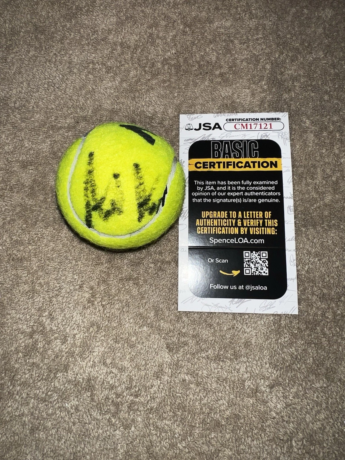 Andre Agassi Signed Official Australian Open Tennis Ball Superstar JSA Auth