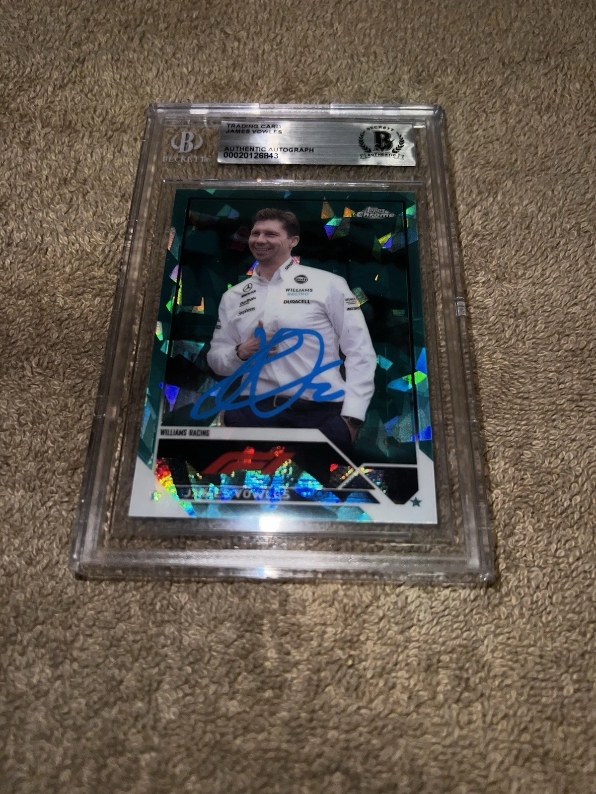 James Vowles Signed 2023 Topps Chrome F1 Card #99 Williams Racing Beckett
