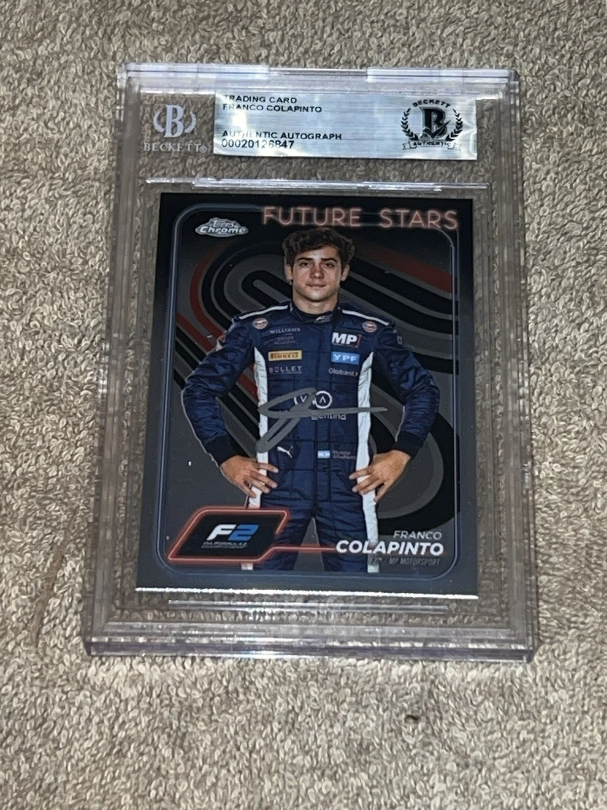 Franco Colapinto Signed 2024 Topps Chrome F1 Card Rookie Future Stars Beckett